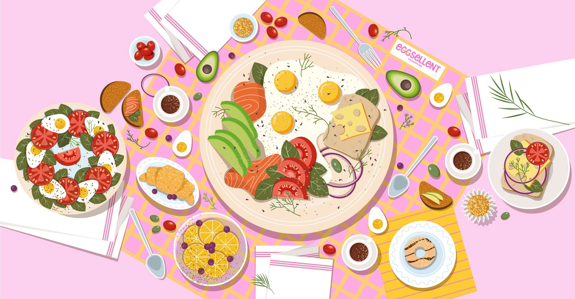 Food Иллюстрации для EGGSELLENT — Изображение №1 — Брендинг, Иллюстрация на Dprofile