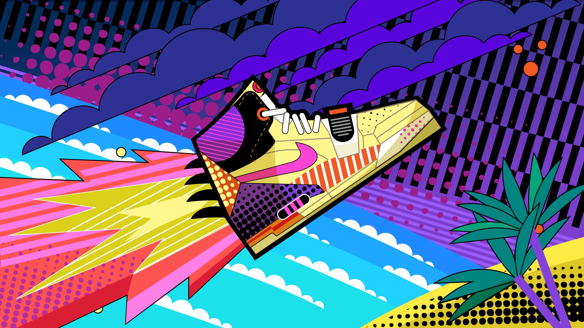 Летняя распродажа кроссовок — Изображение №1 — Брендинг, Иллюстрация на Dprofile