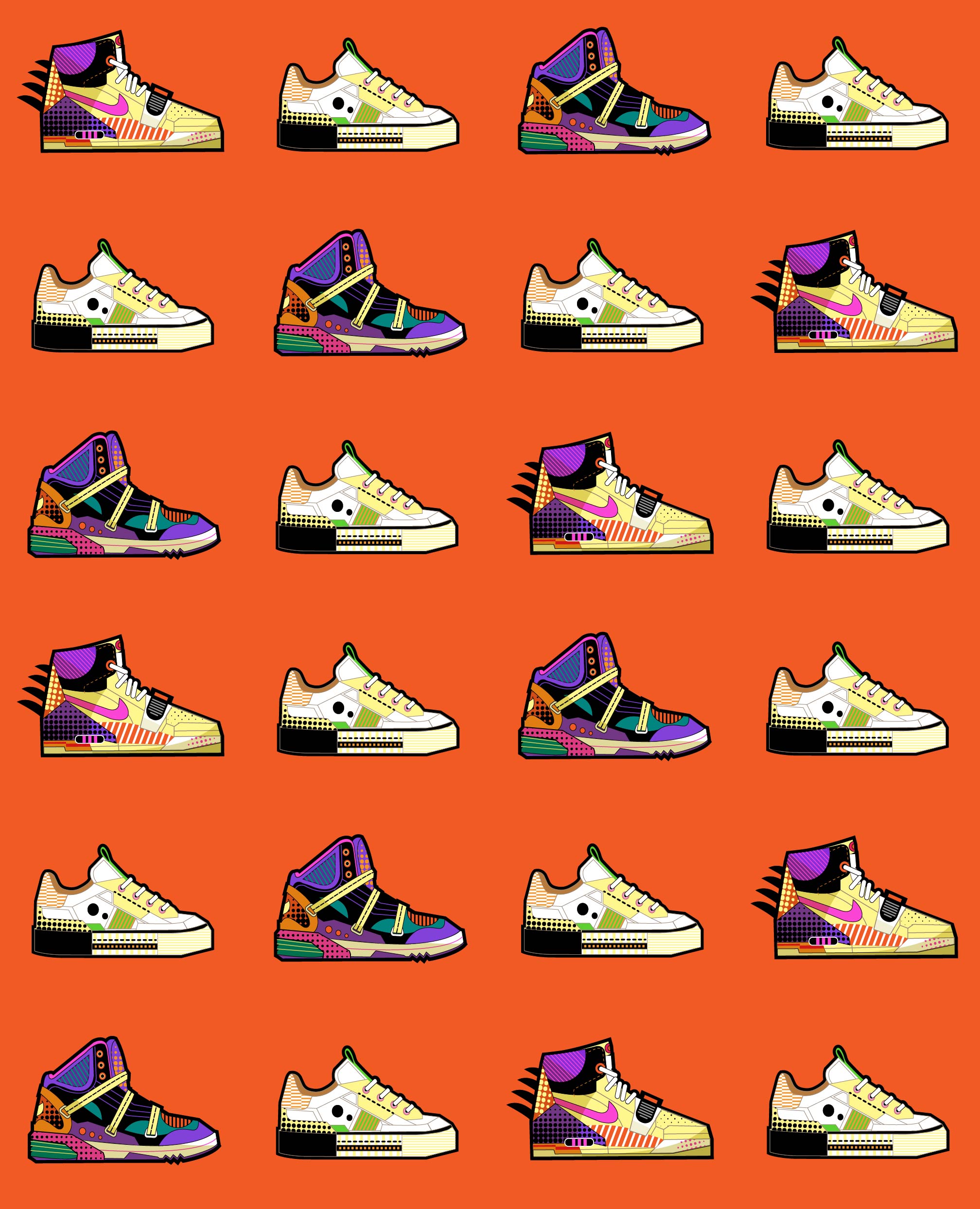 Летняя распродажа кроссовок — Изображение №28 — Брендинг, Иллюстрация на Dprofile