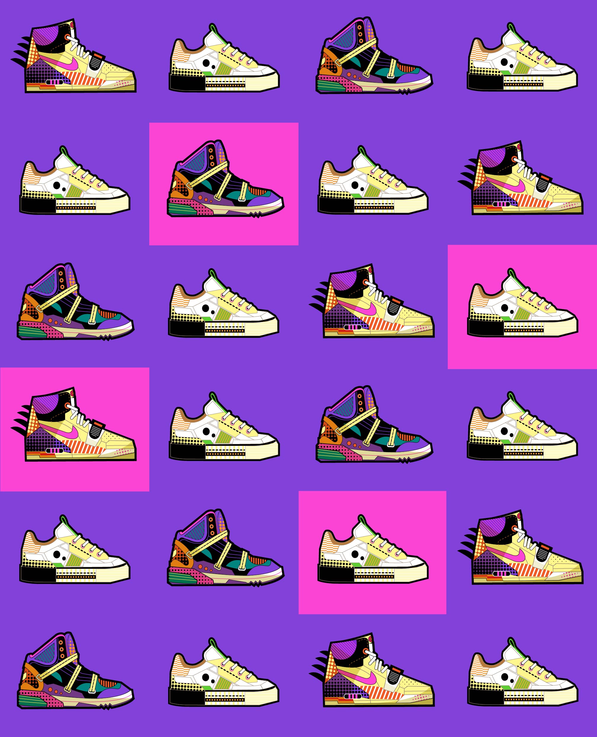 Летняя распродажа кроссовок — Изображение №25 — Брендинг, Иллюстрация на Dprofile