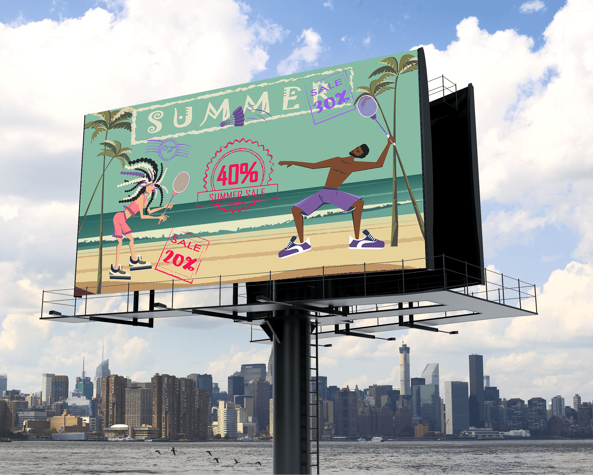 Summer Sale Рекламная иллюстрация — Изображение №9 — Иллюстрация, Маркетинг на Dprofile