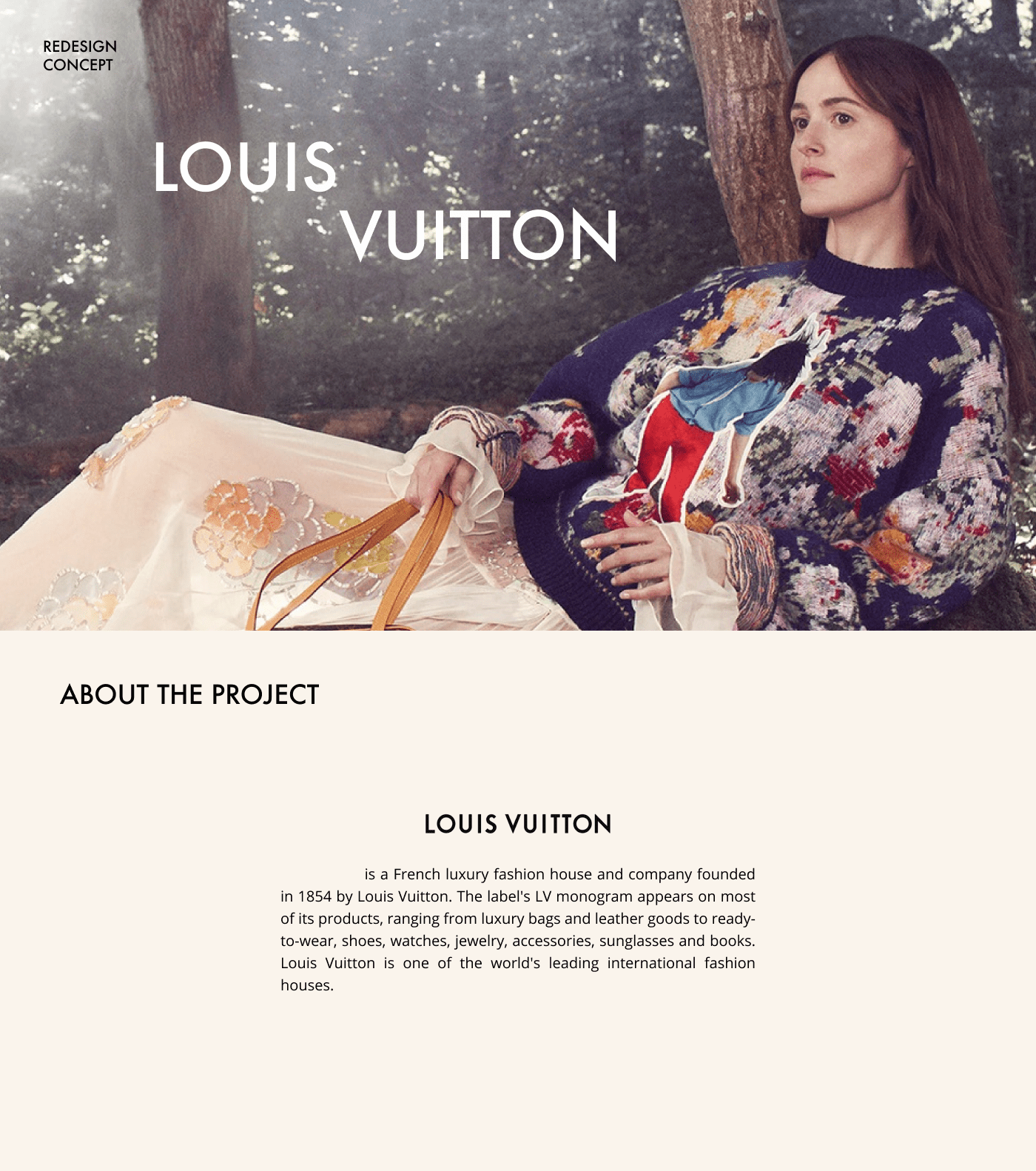 Louis Vuitton | Redesign Concept — Изображение №1 — Интерфейсы, Маркетинг на Dprofile