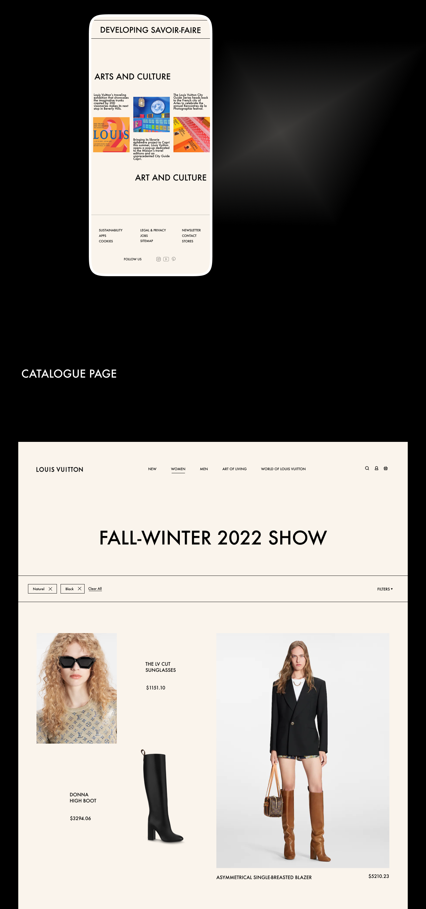 Louis Vuitton | Redesign Concept — Изображение №7 — Интерфейсы, Маркетинг на Dprofile