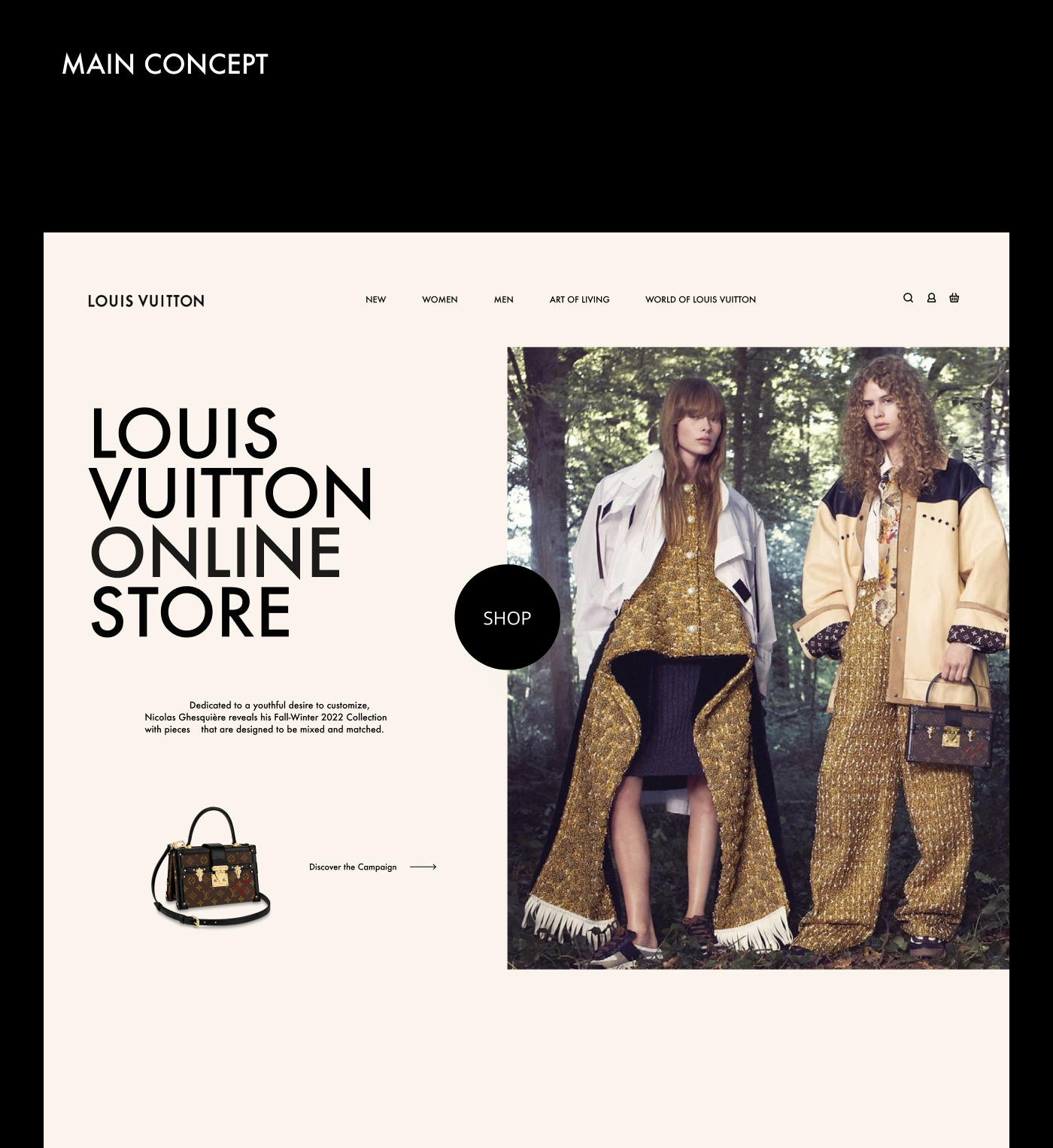 Louis Vuitton | Redesign Concept — Изображение №2 — Интерфейсы, Маркетинг на Dprofile