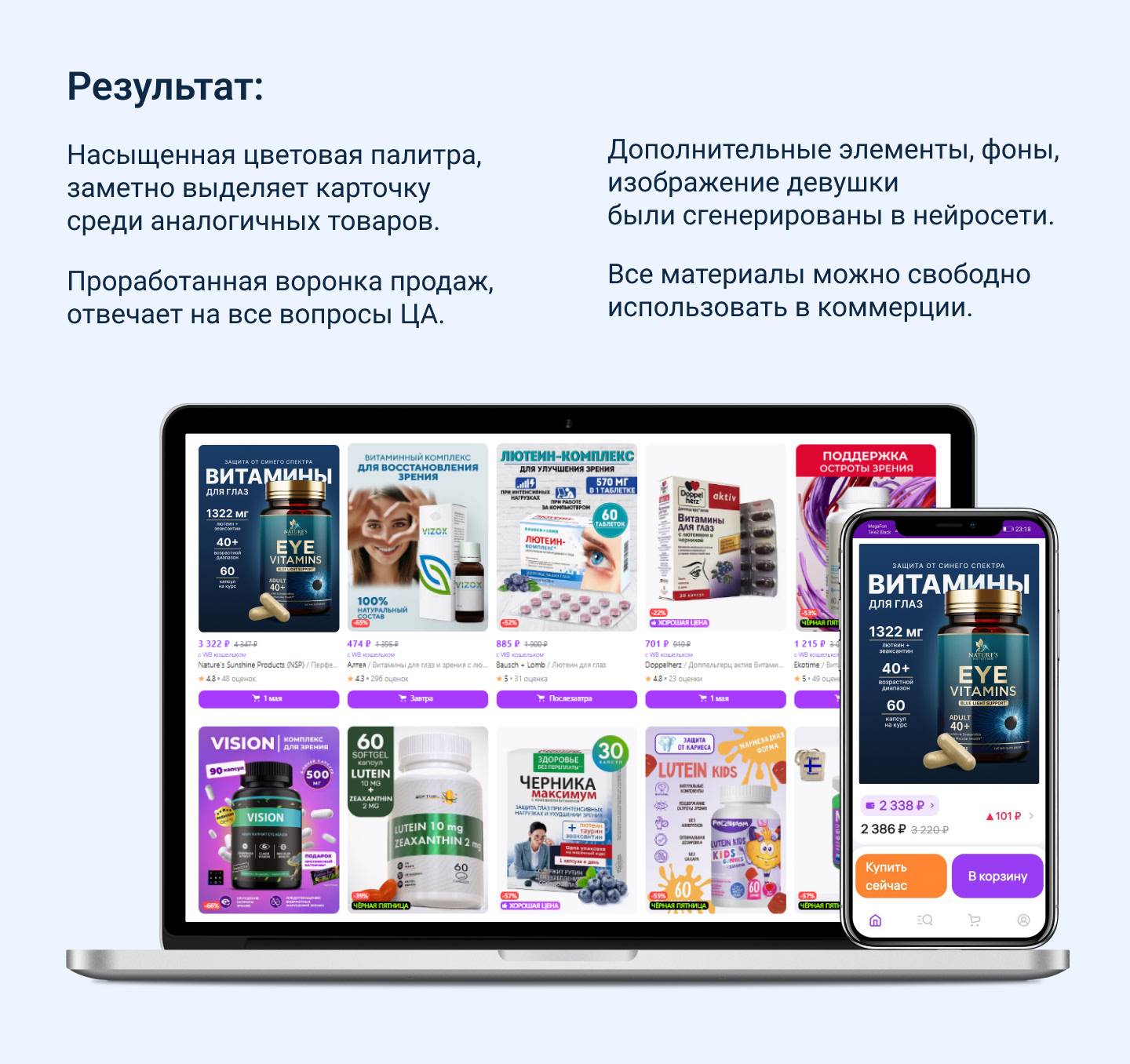 Дизайн карточки товара для Wildberries — Изображение №4 — Графика, Маркетинг на Dprofile