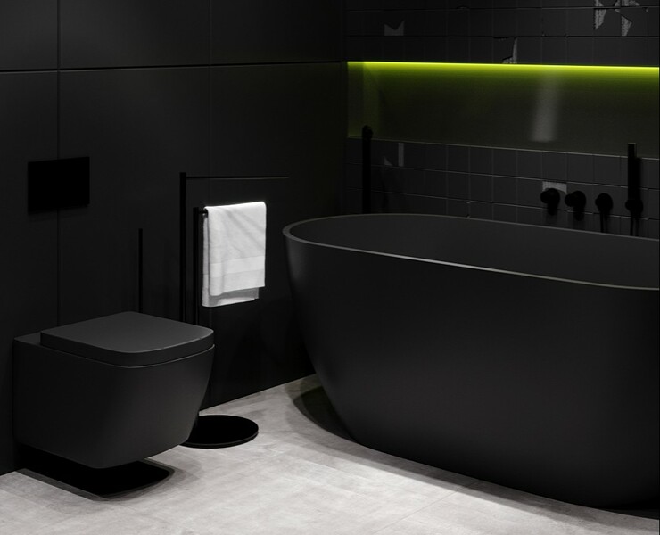 Black Bathroom — 3D на Dprofile