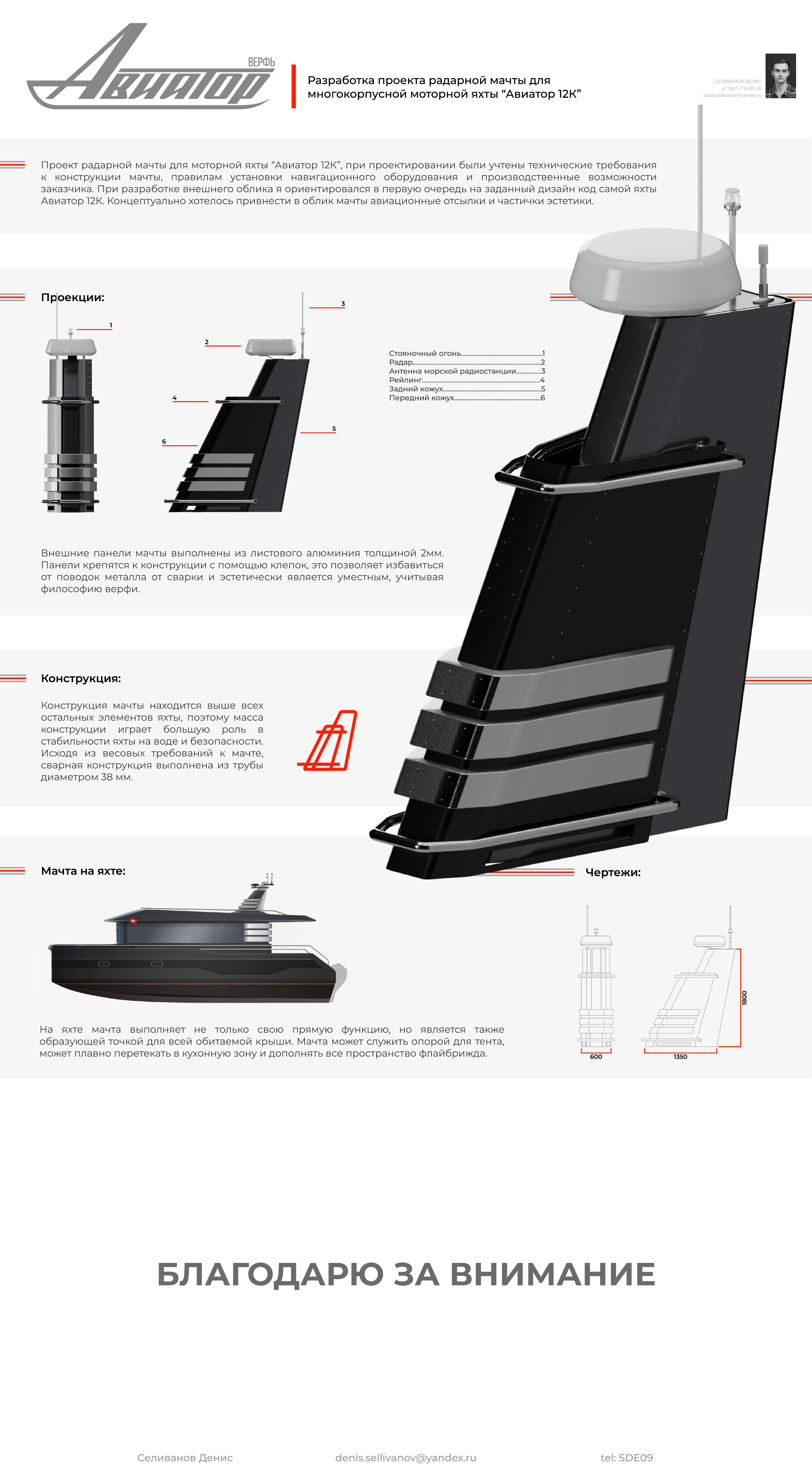 Радарная мачта для яхты - 2024 — Изображение №1 — 3D на Dprofile