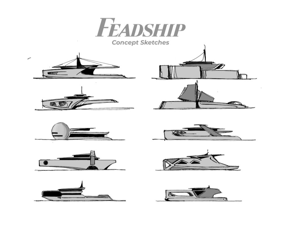 Концептуальный проект яхты 80 метров - Feadship - 2024 — Иллюстрация, 3D на Dprofile