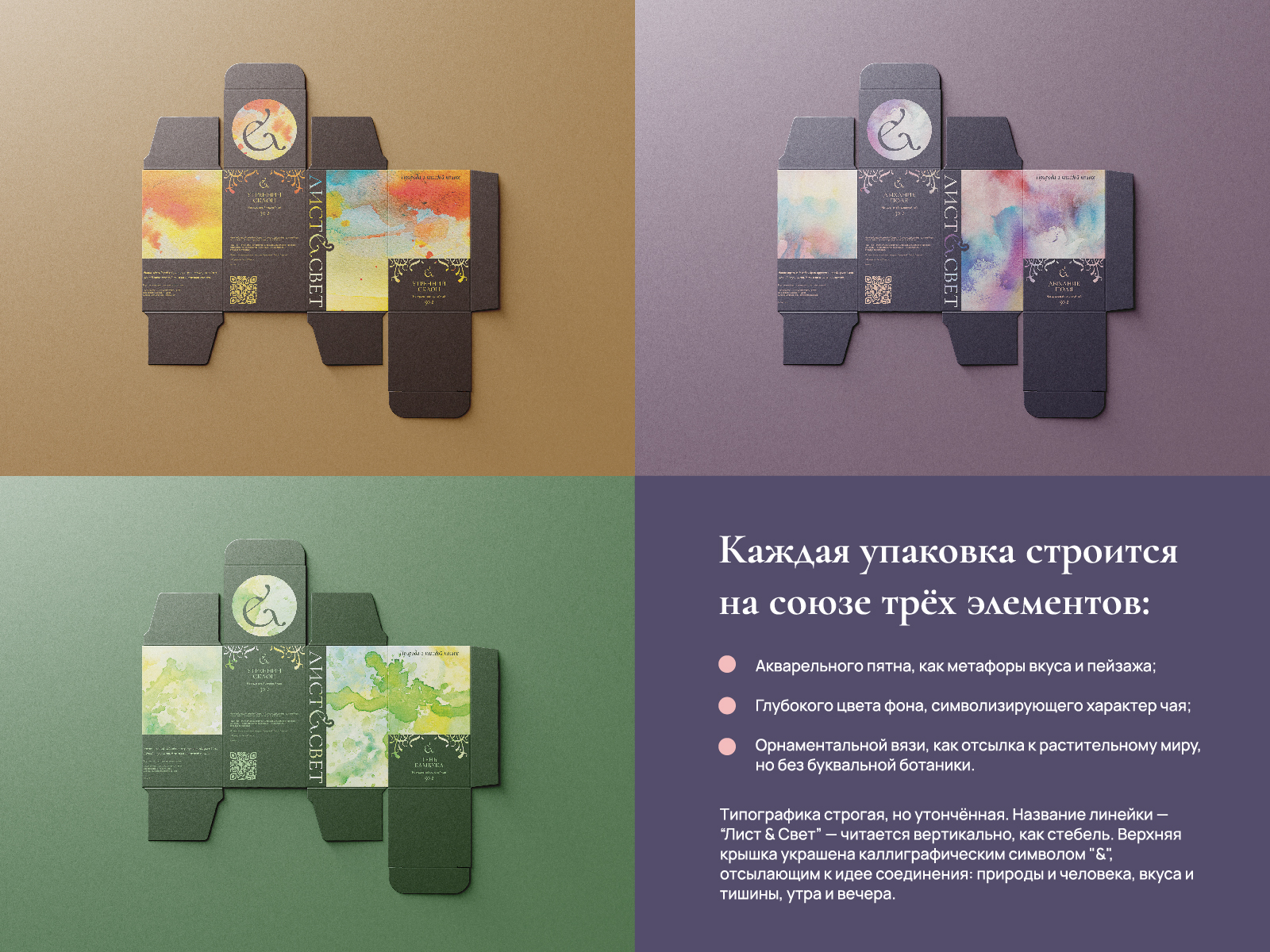 Лист & Свет — Упаковка чая для локального бренда — Изображение №2 — Брендинг, Графика на Dprofile