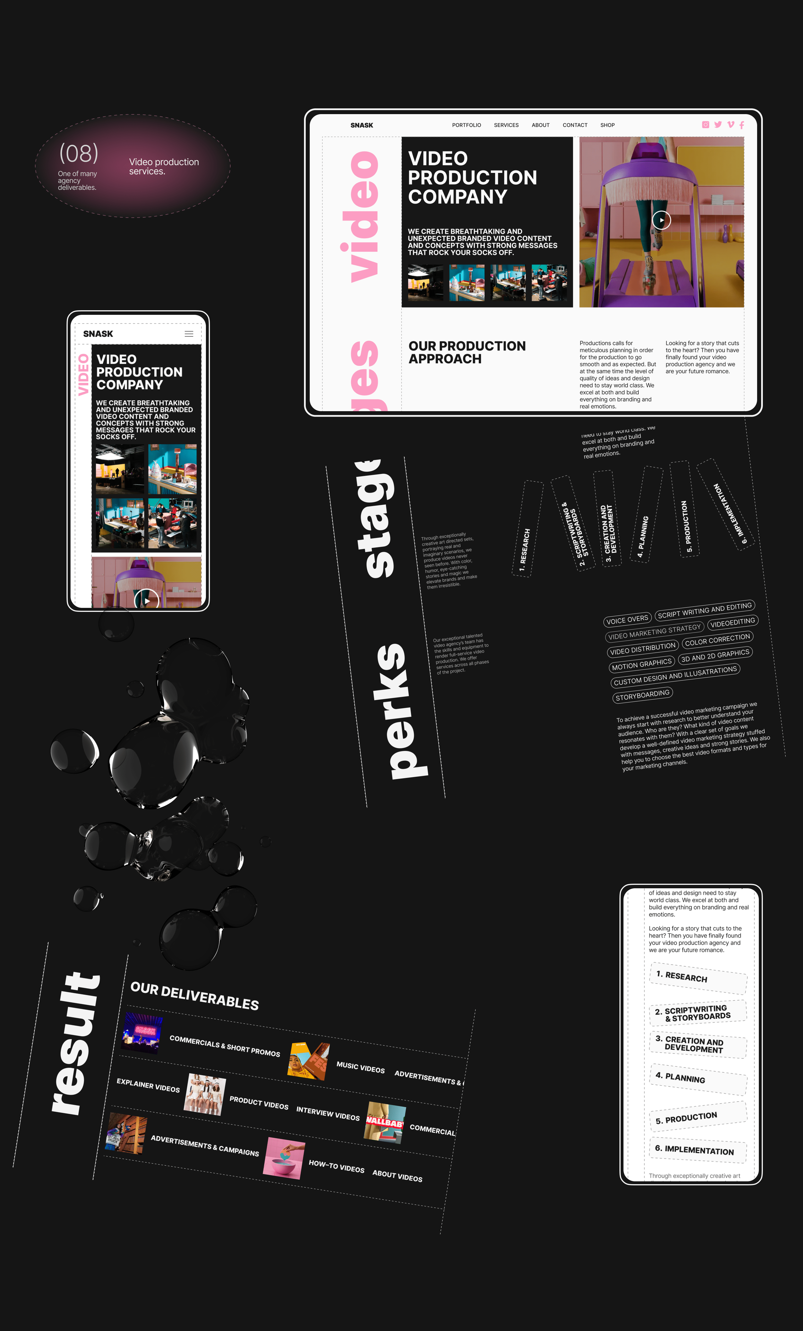 SNASK AGENCY | redesign concept — Изображение №9 — Интерфейсы на Dprofile