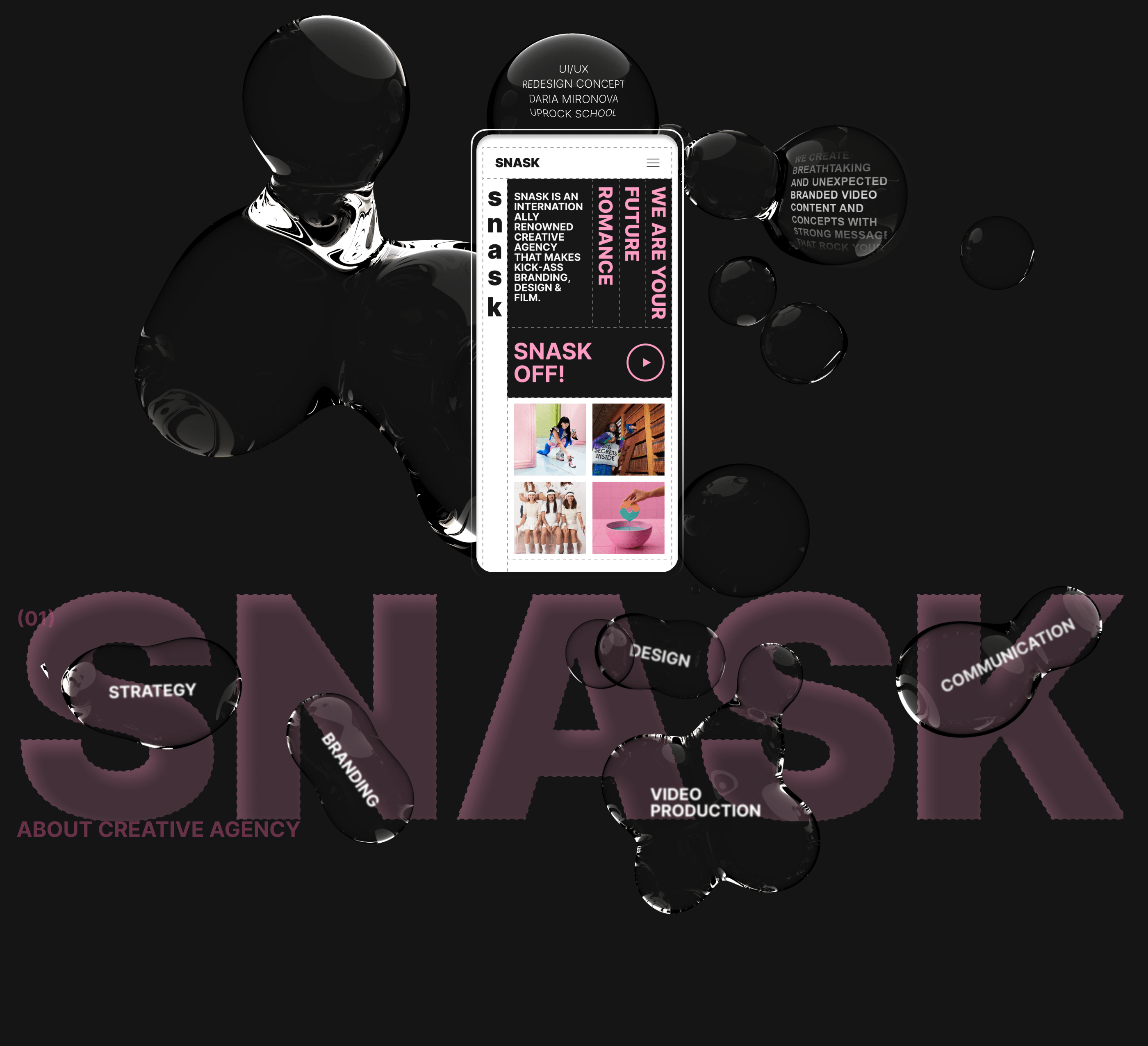 SNASK AGENCY | redesign concept — Изображение №1 — Интерфейсы на Dprofile