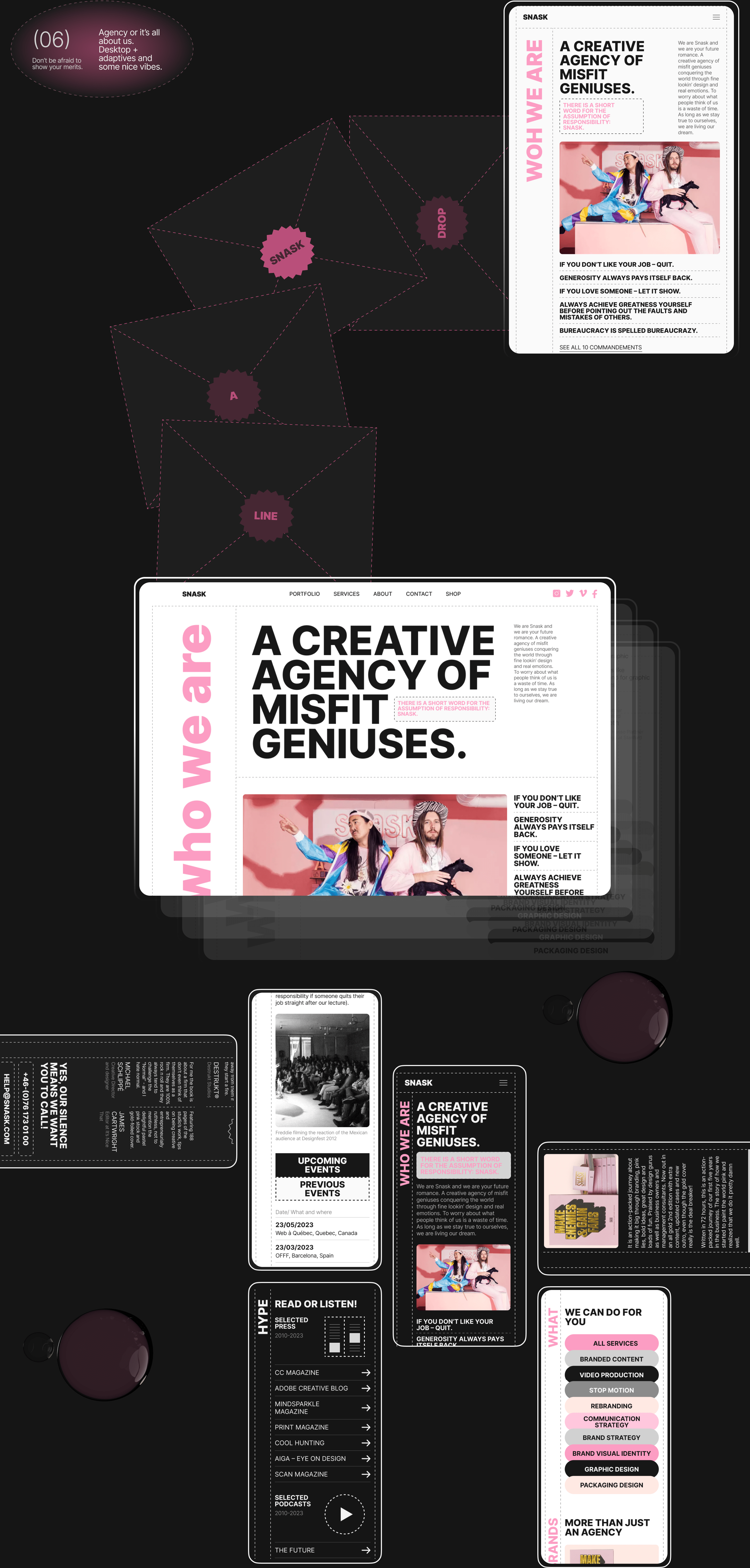 SNASK AGENCY | redesign concept — Изображение №7 — Интерфейсы на Dprofile