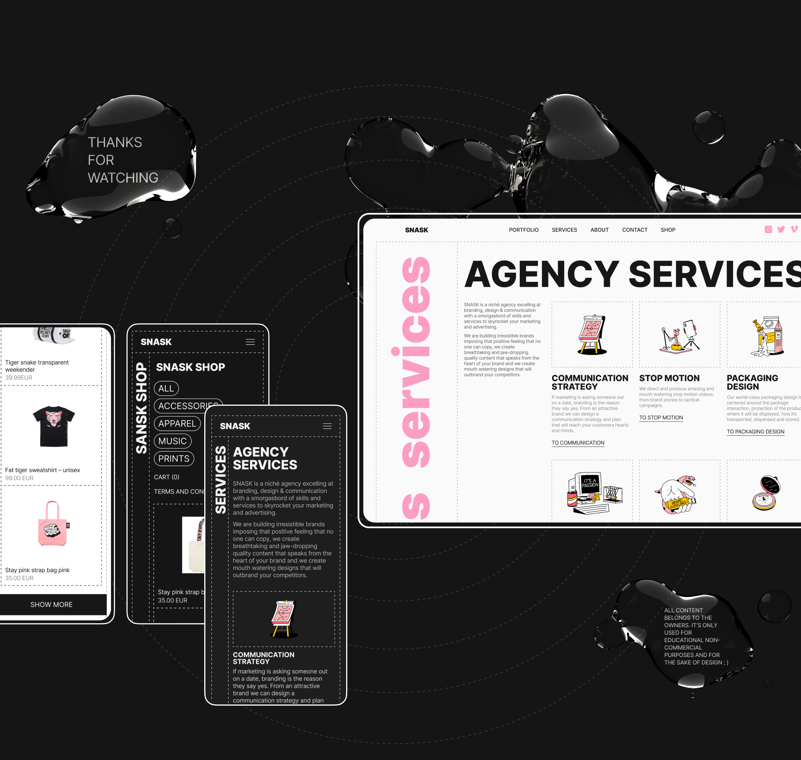 SNASK AGENCY | redesign concept — Изображение №11 — Интерфейсы на Dprofile