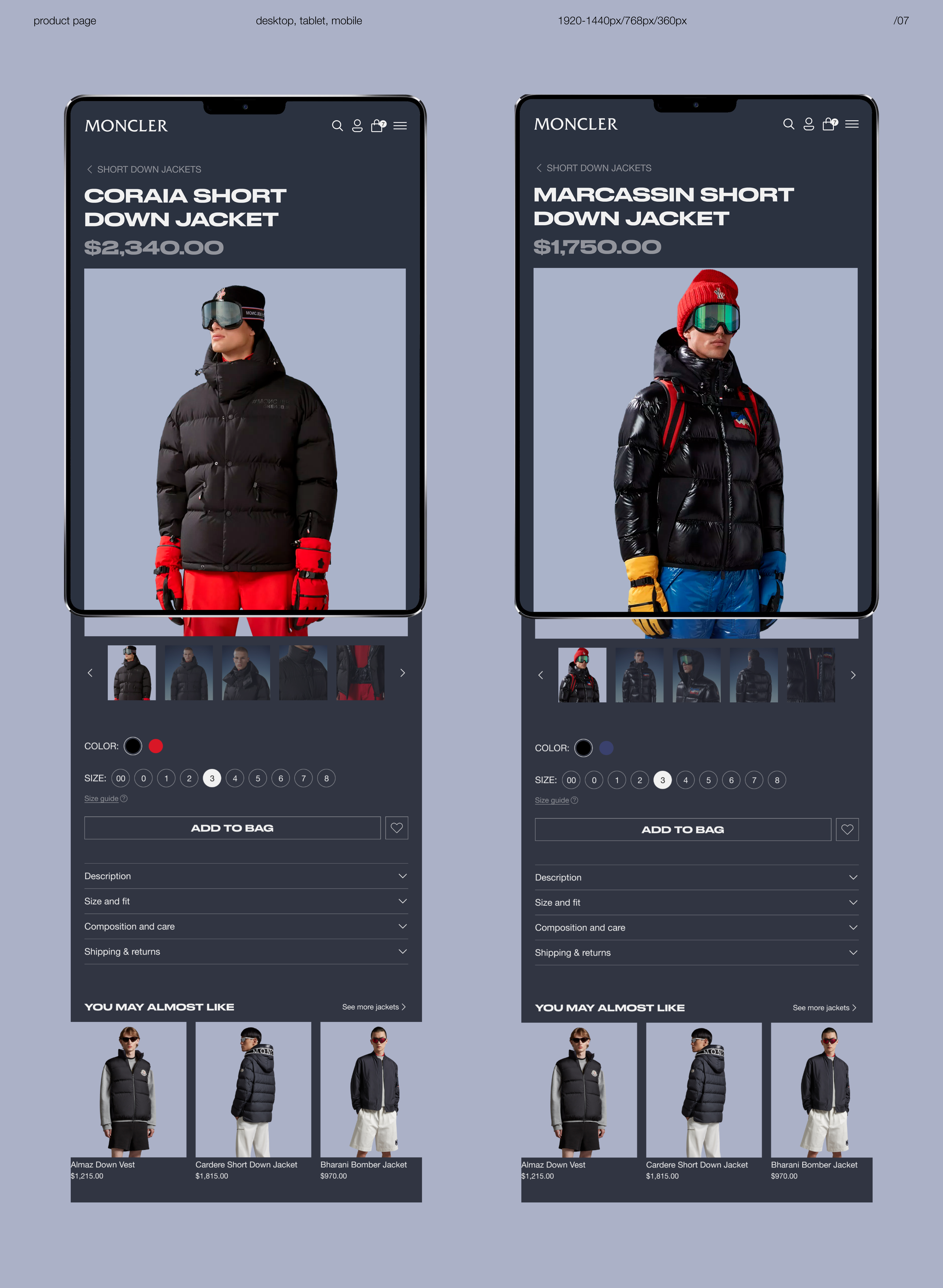 MONCLER | E-Commerce redesign — Изображение №11 — Интерфейсы на Dprofile