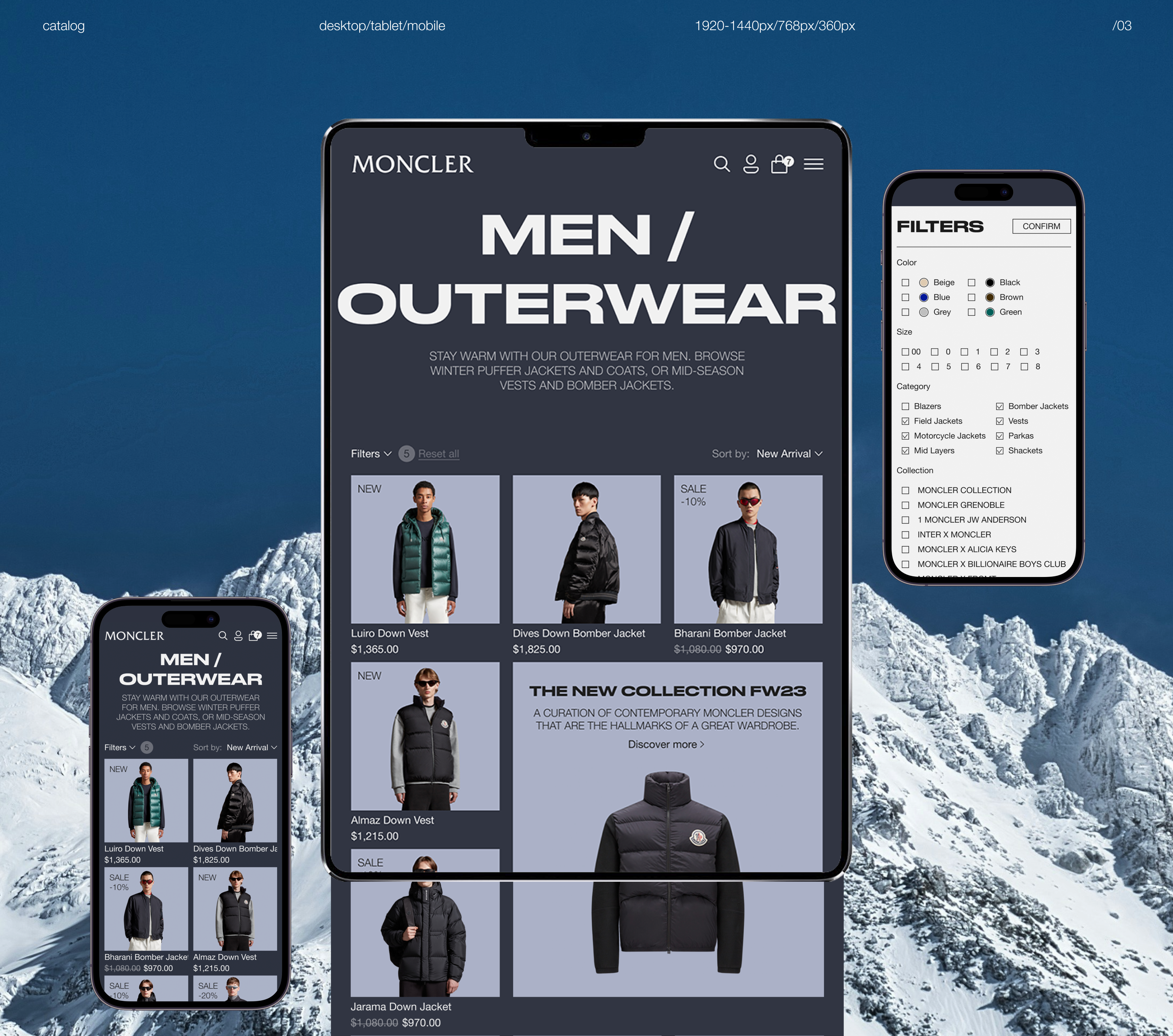 MONCLER | E-Commerce redesign — Изображение №5 — Интерфейсы на Dprofile