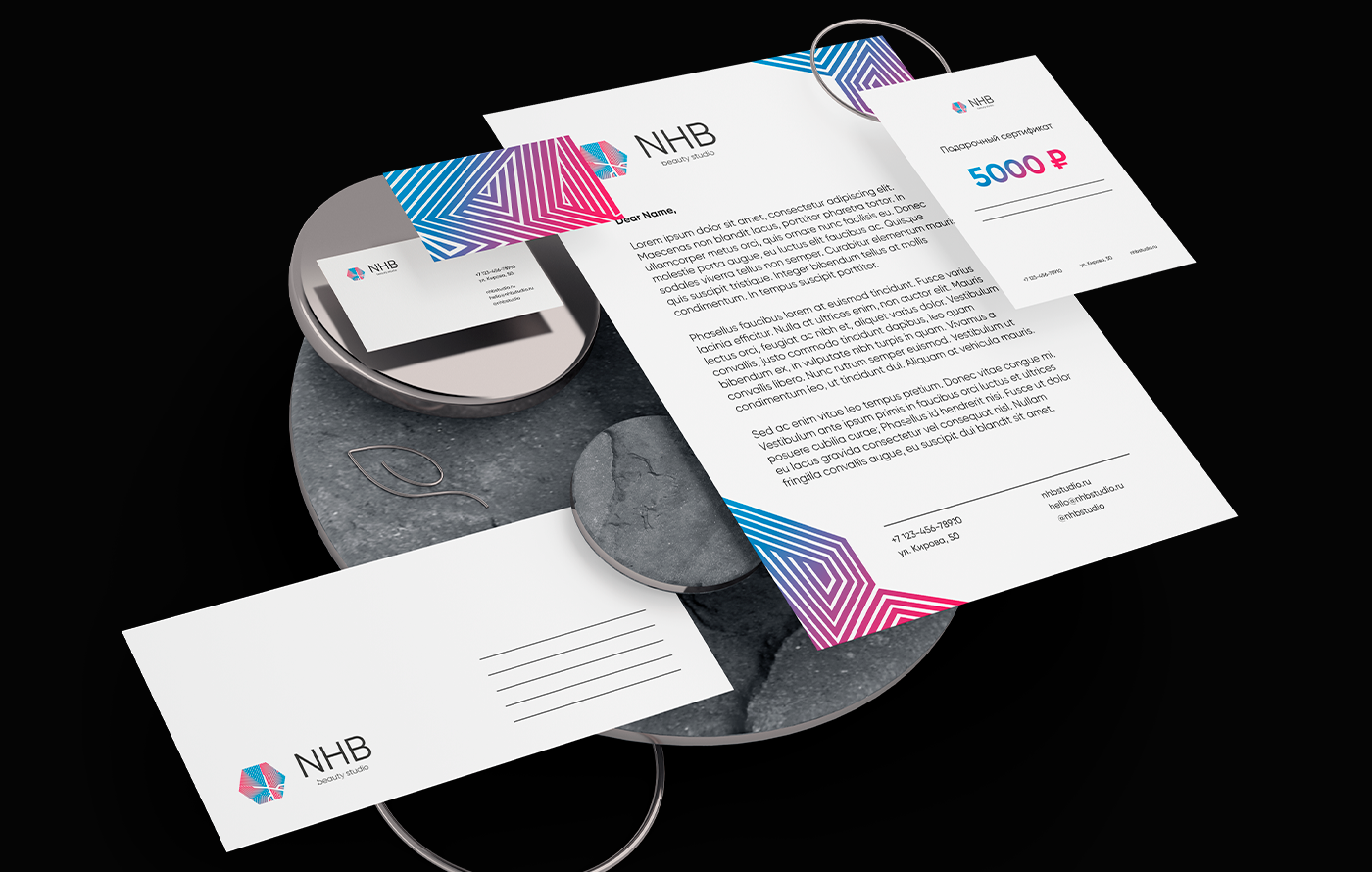 NHB beauty studio | Branding — Изображение №7 — Брендинг, Графика на Dprofile