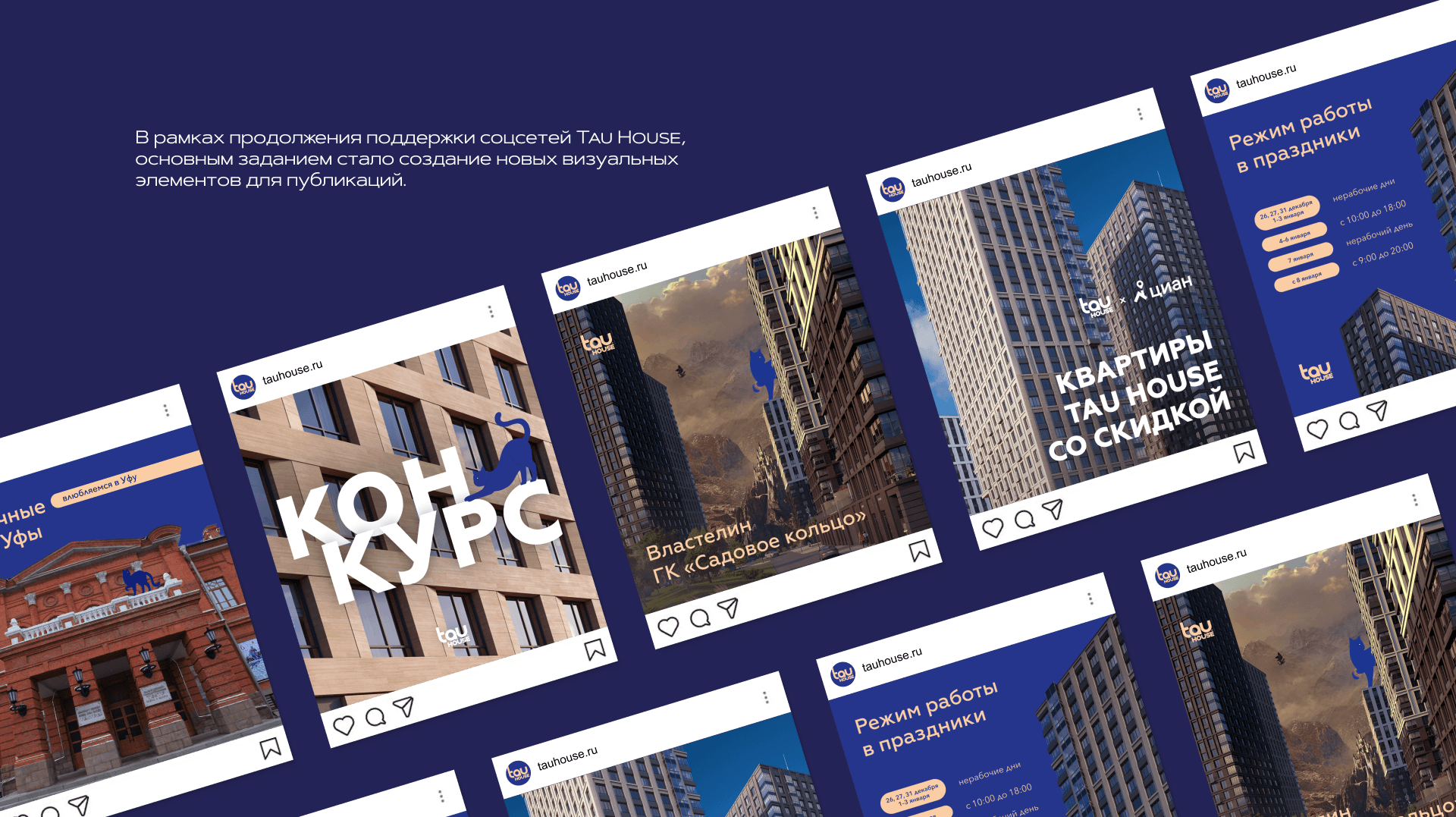 tau house | social media — Изображение №4 — Графика, Маркетинг на Dprofile