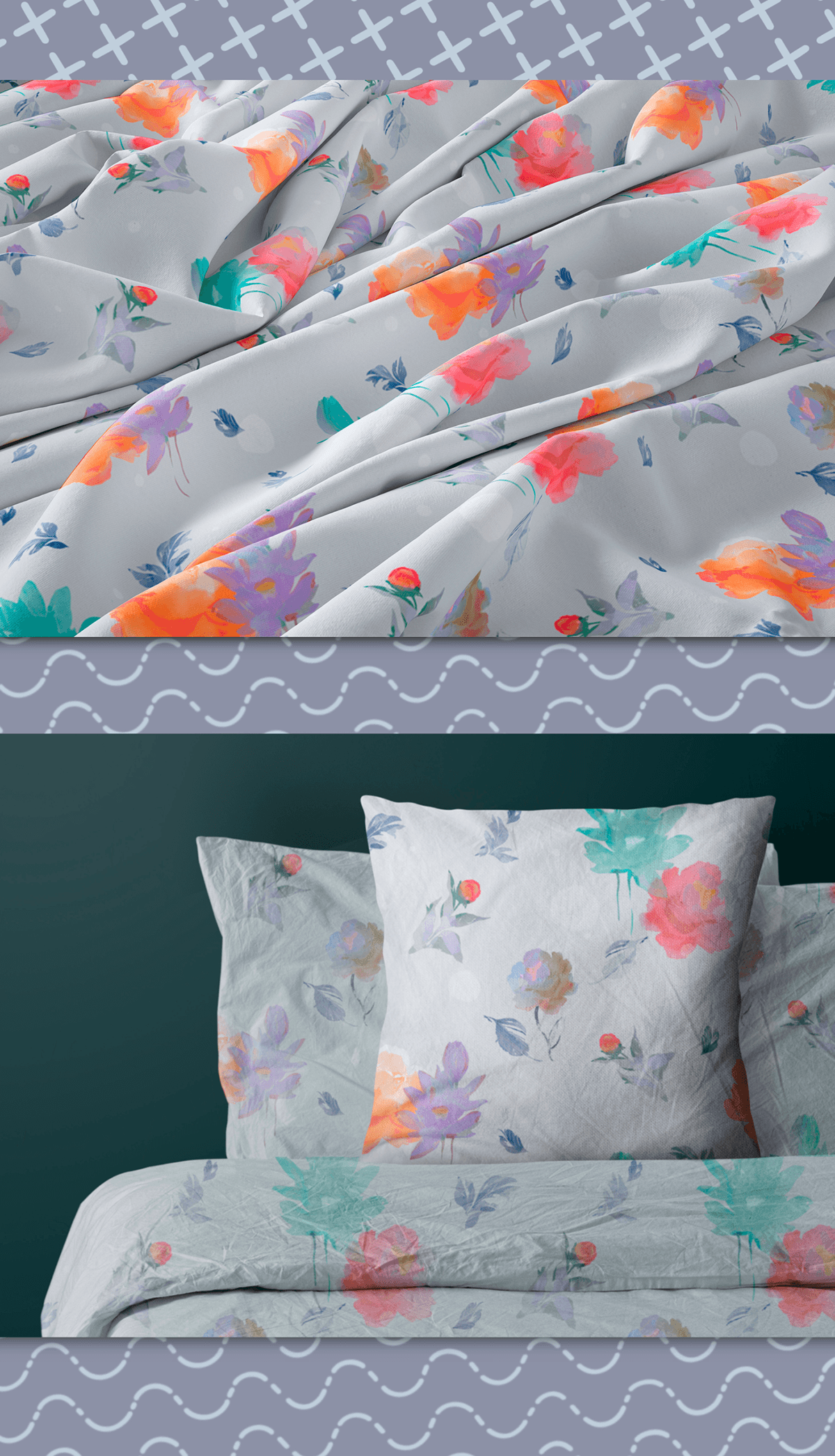 Акварельный цветочный принт/паттерн — Изображение №3 — Иллюстрация, Графика на Dprofile