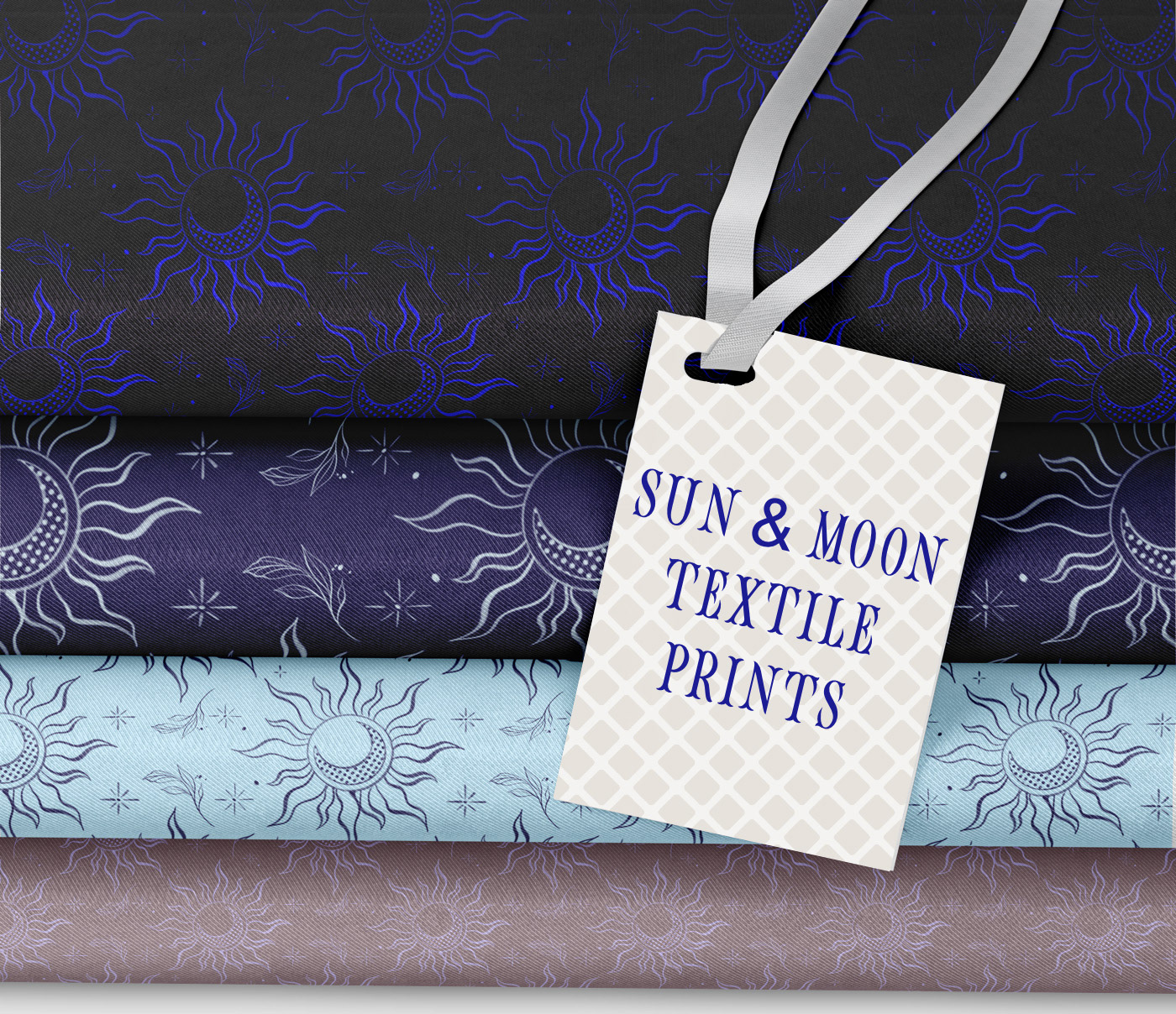 Textile Print Sun & Moon/ Принт для текстиля — Изображение №1 — Брендинг, Иллюстрация на Dprofile