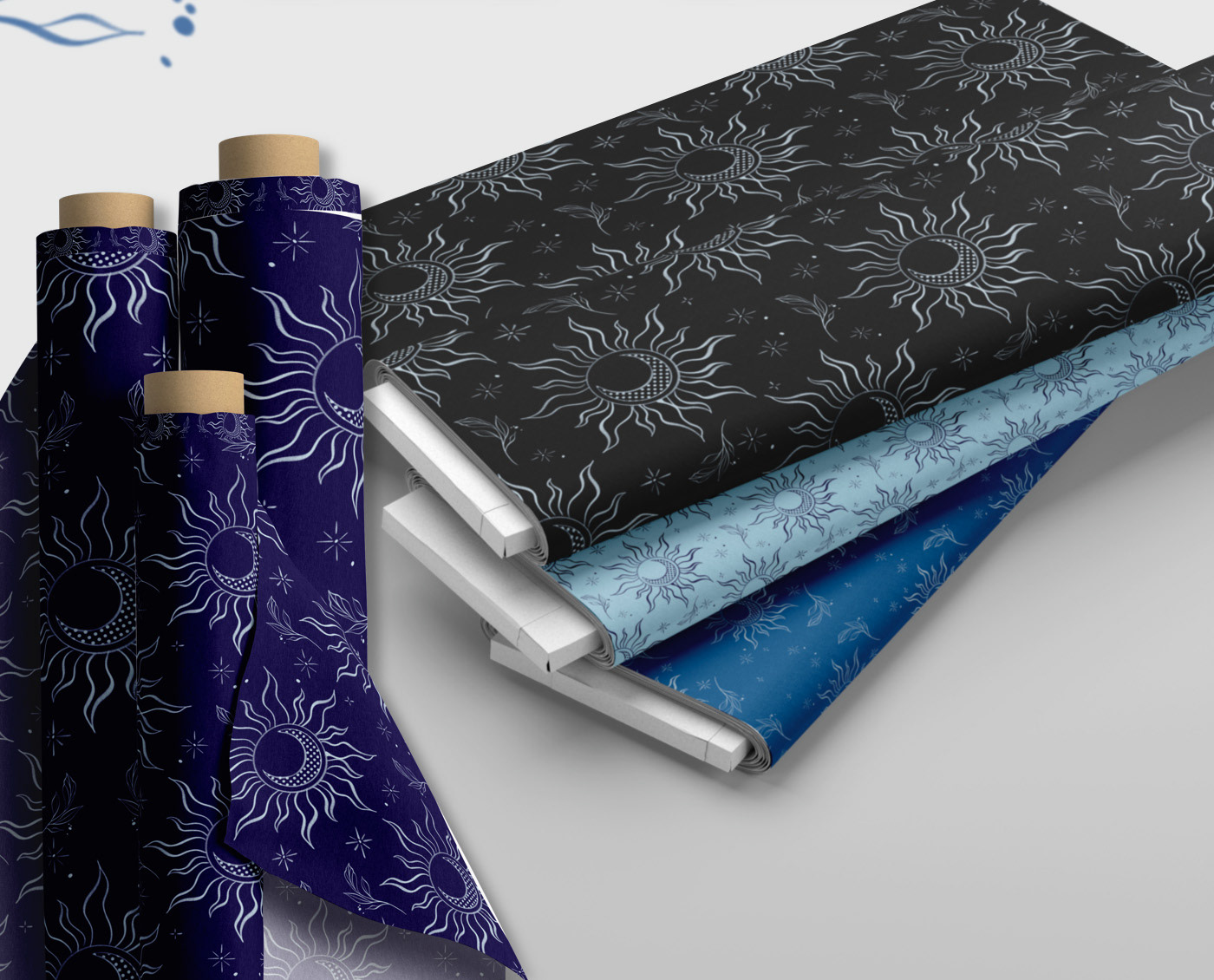 Textile Print Sun & Moon/ Принт для текстиля — Изображение №6 — Брендинг, Иллюстрация на Dprofile