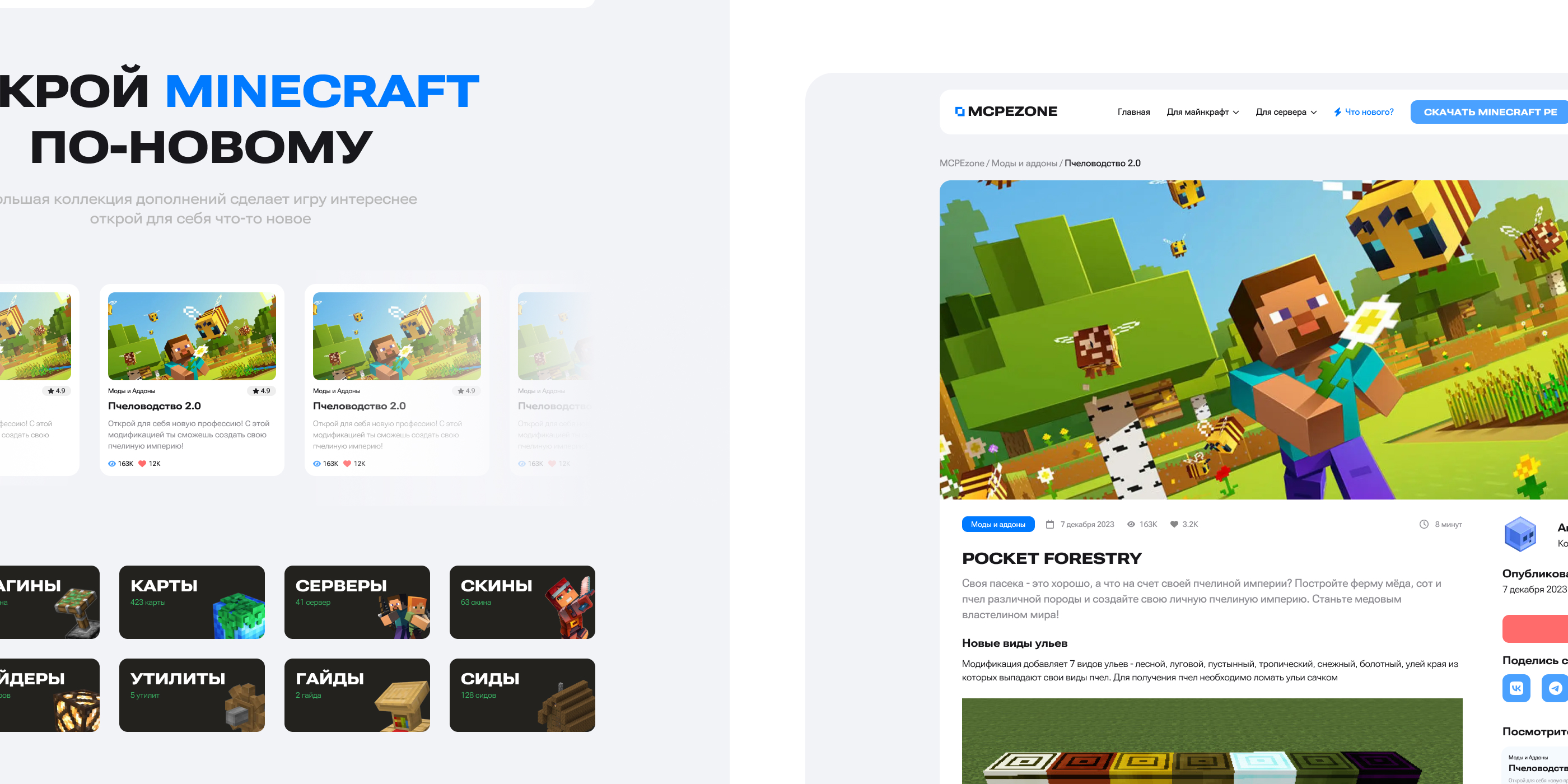 MCPEzone - WebDesign — Изображение №6 — Интерфейсы на Dprofile
