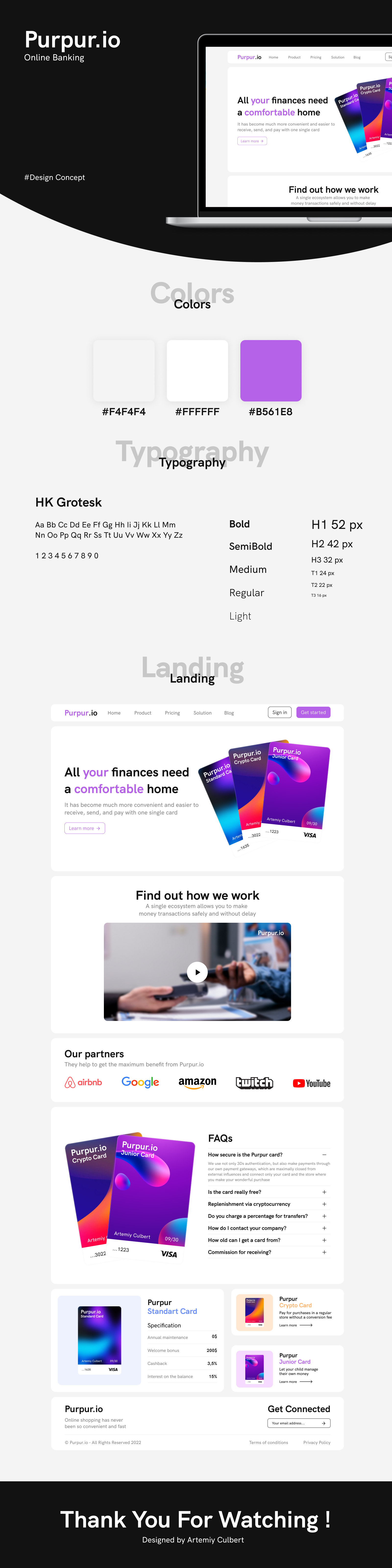 Purpur.io - Online Banking Concept — Изображение №1 — Интерфейсы на Dprofile