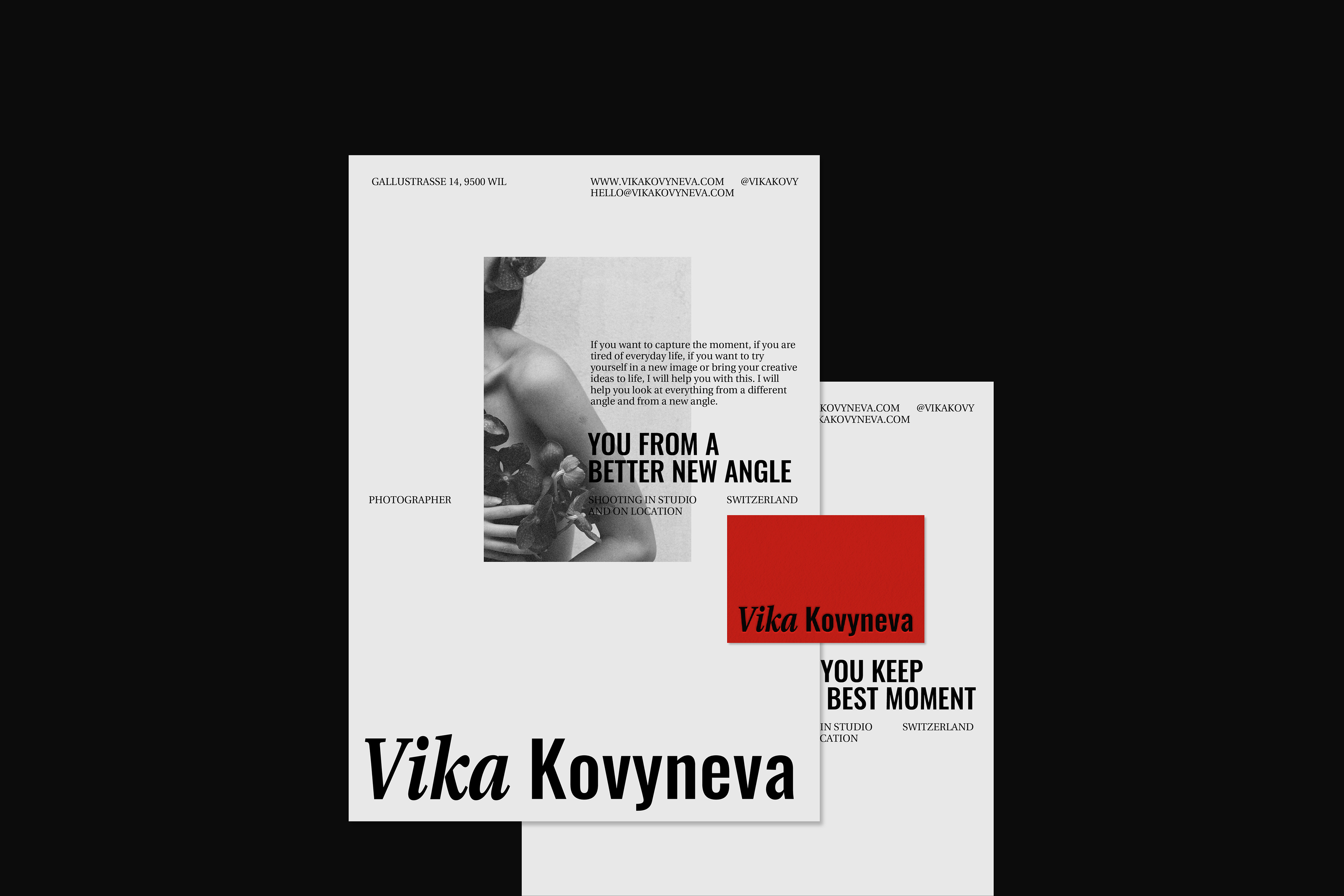 Vika Kovyneva / Айдентика для фотографа — Изображение №3 — Брендинг, Графика на Dprofile