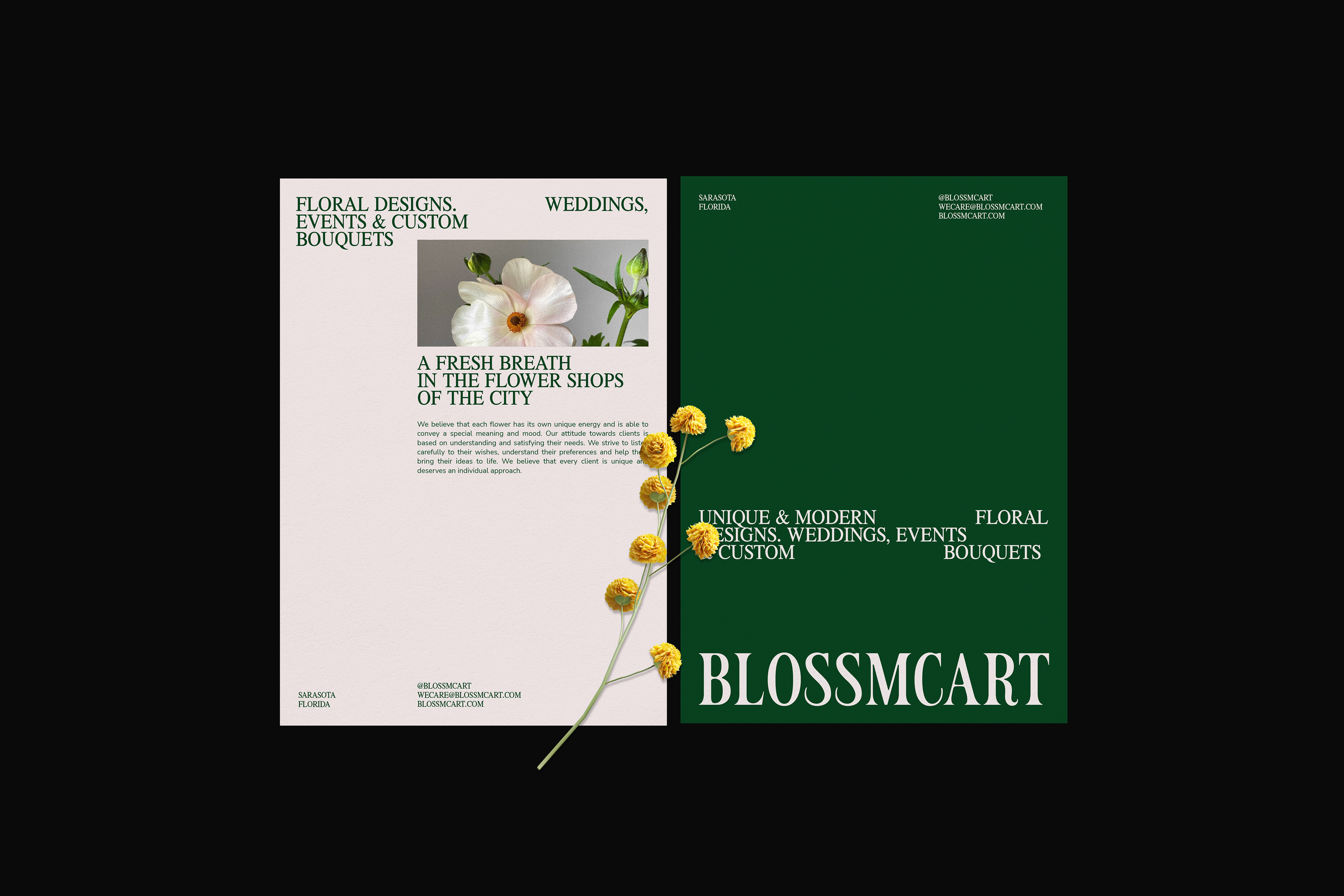 Blossmcart / Айдентика для студии флористики — Изображение №14 — Брендинг, Графика на Dprofile