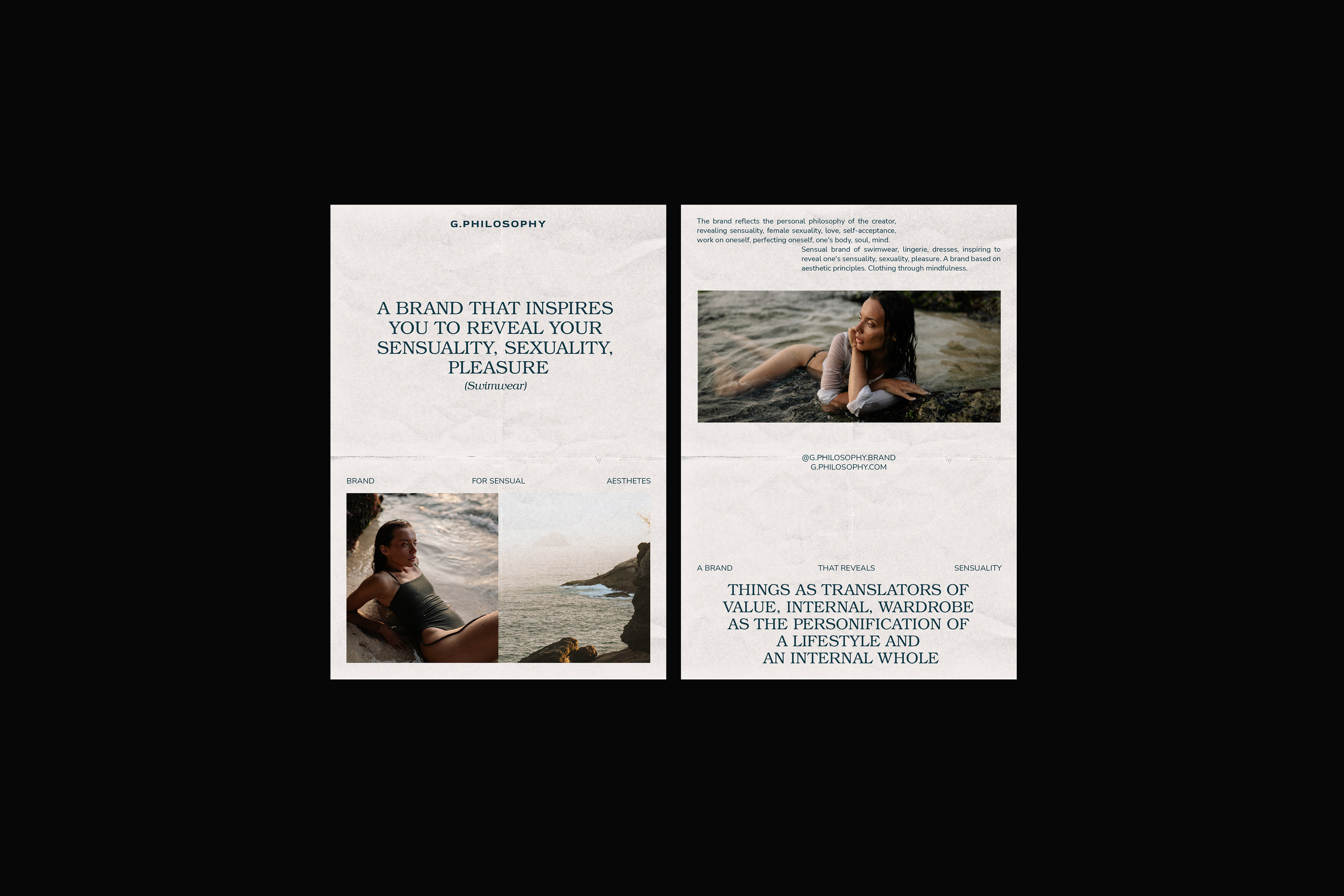 G.PHILOSOPHY / Айдентика для бренда купальников — Изображение №5 — Брендинг на Dprofile