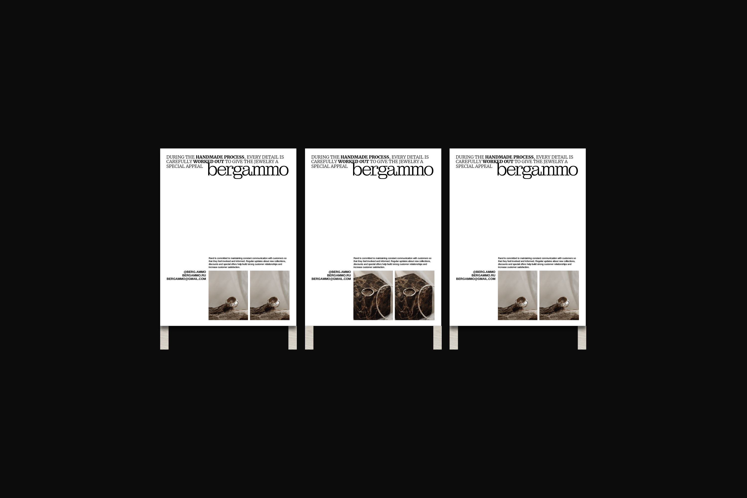 Bergammo / Айдентика для украшений ручной работы — Изображение №19 — Брендинг, Графика на Dprofile