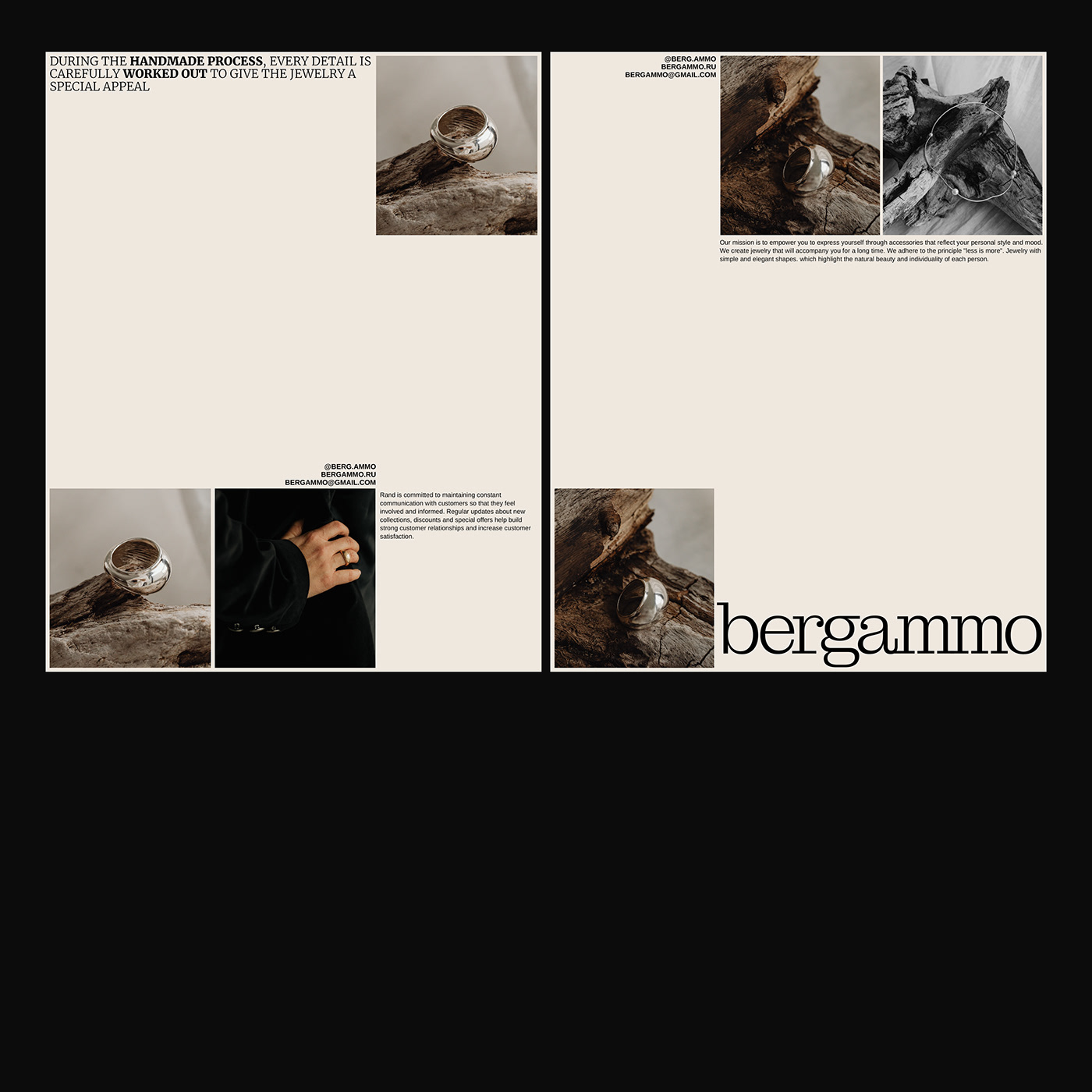 Bergammo / Айдентика для украшений ручной работы — Изображение №15 — Брендинг, Графика на Dprofile