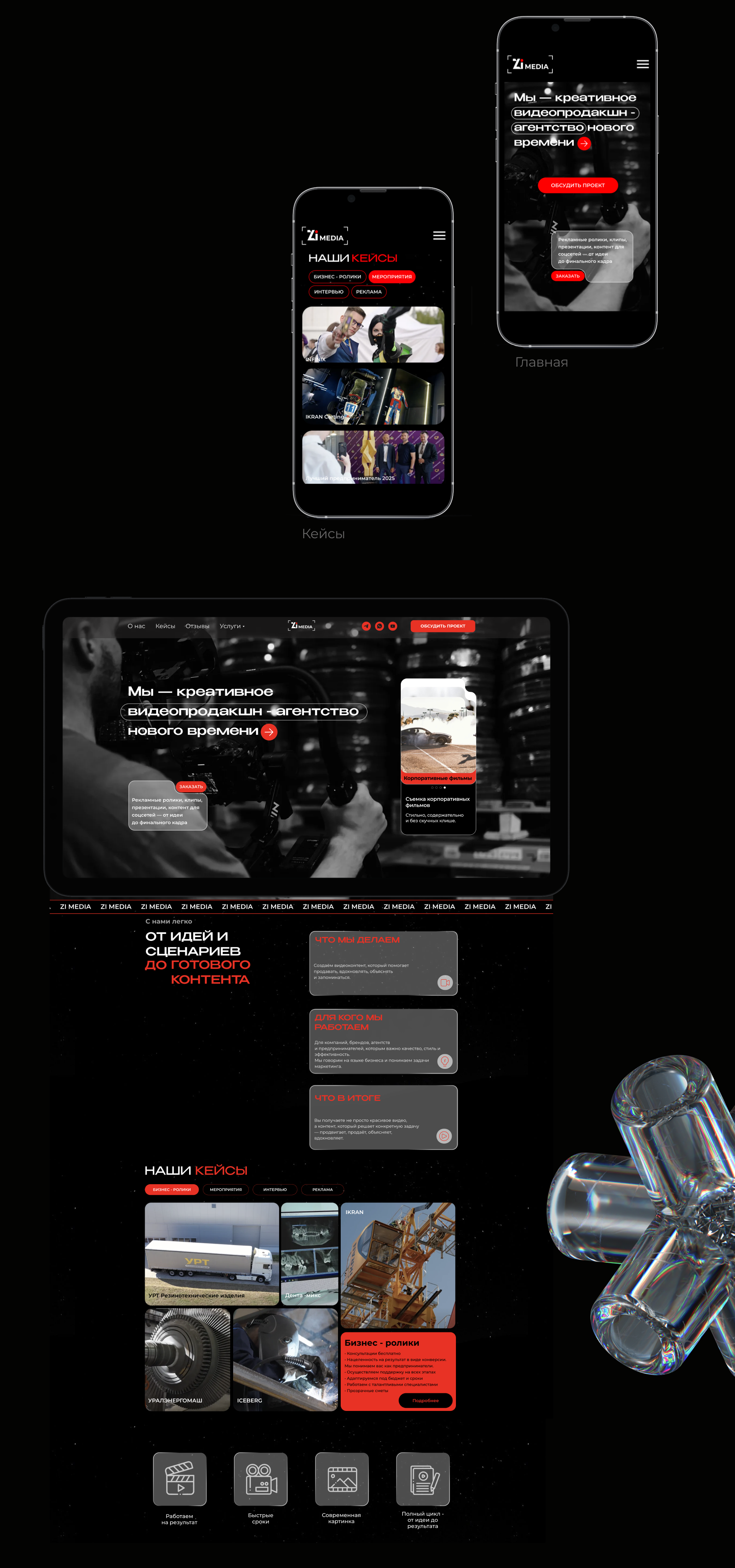 Zi media / Разработка сайта и брендинг — Изображение №6 — Интерфейсы, Брендинг на Dprofile