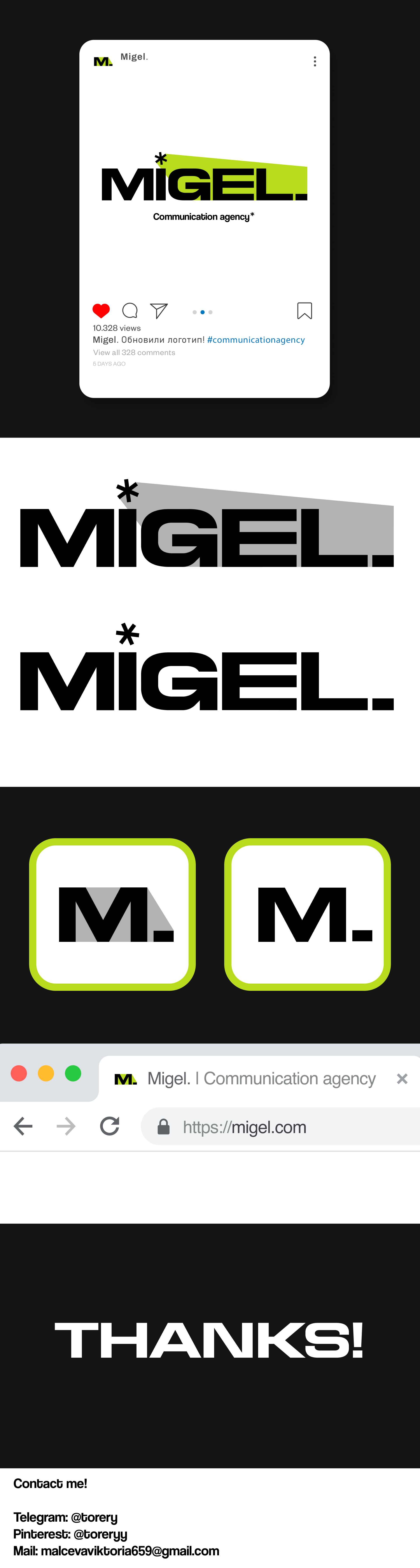 Migel. | logo design | communication agency — Изображение №4 — Брендинг, Анимация на Dprofile