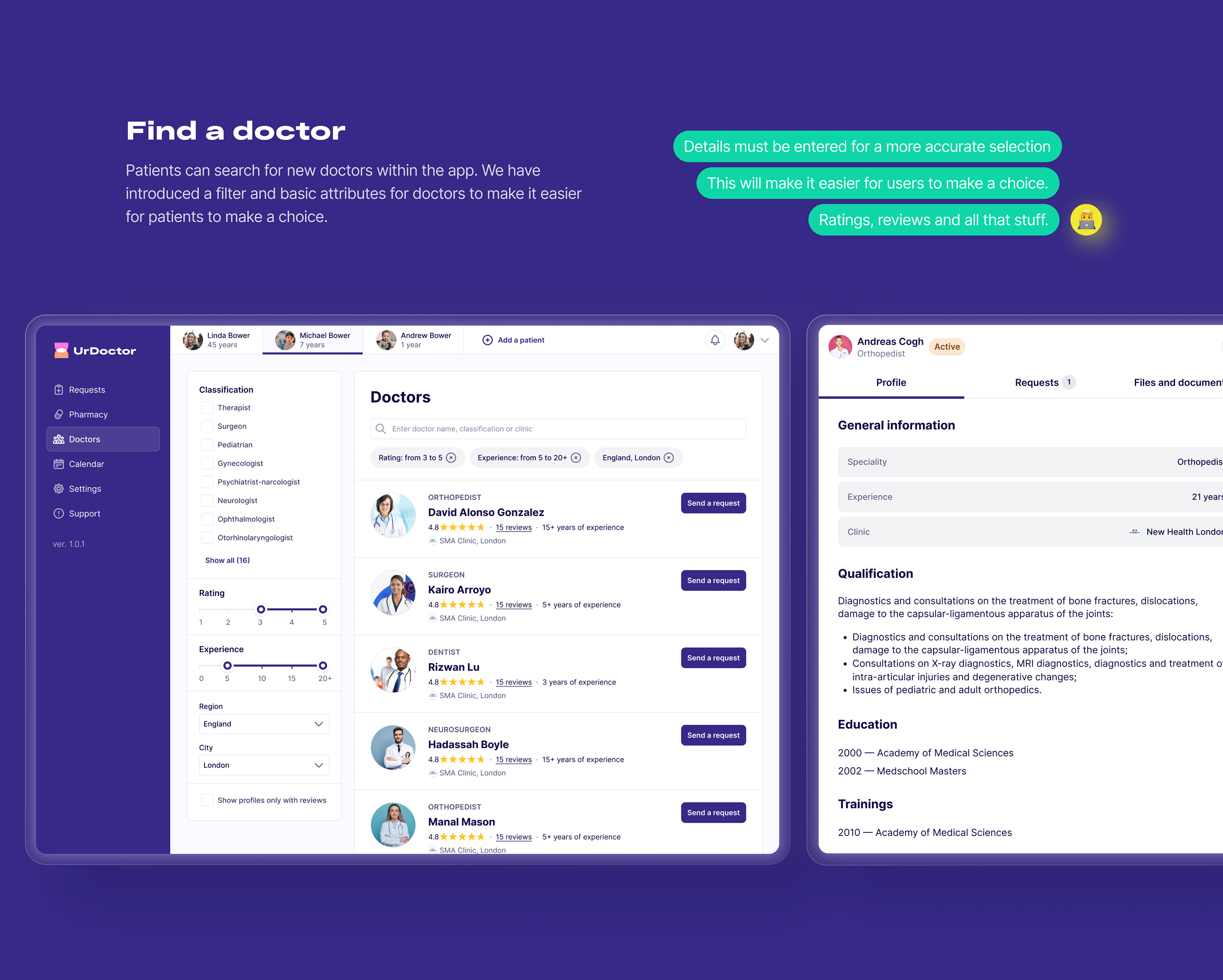 Doctor & Patient App UI/UX Case Study — Изображение №19 — Интерфейсы на Dprofile