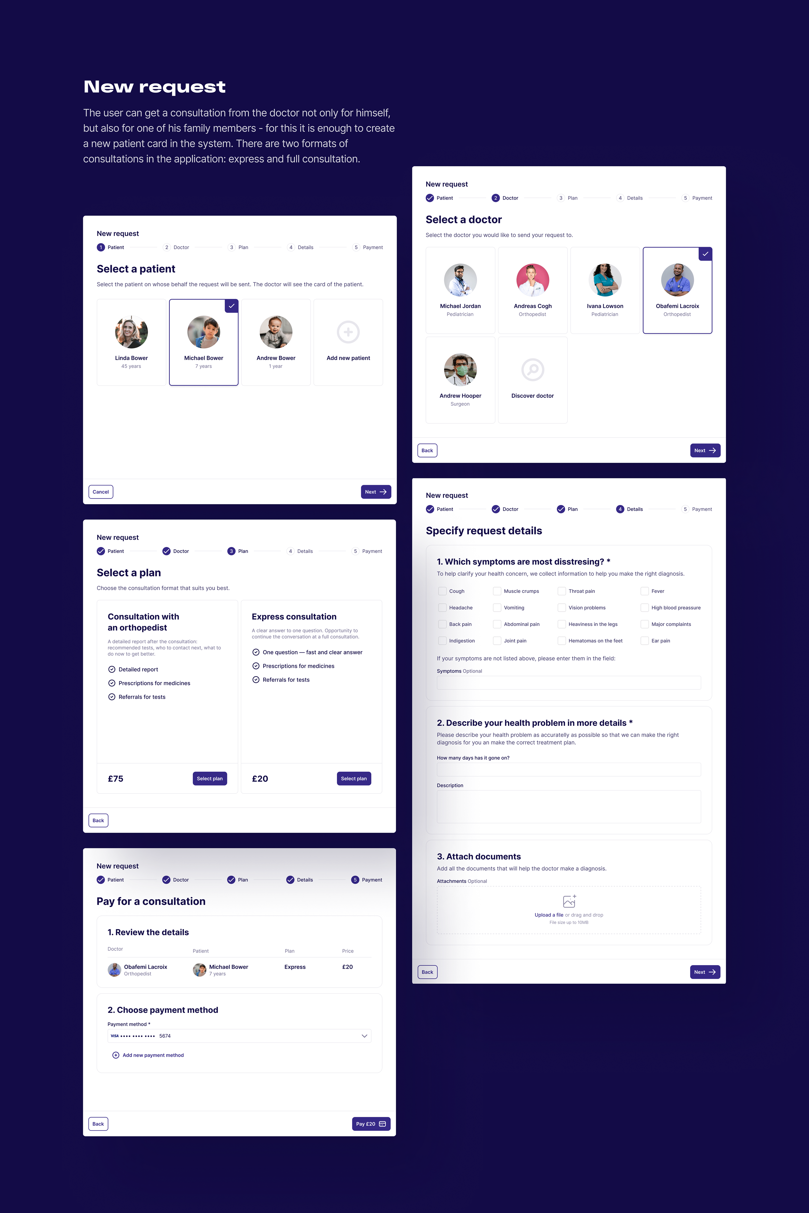 Doctor & Patient App UI/UX Case Study — Изображение №18 — Интерфейсы на Dprofile