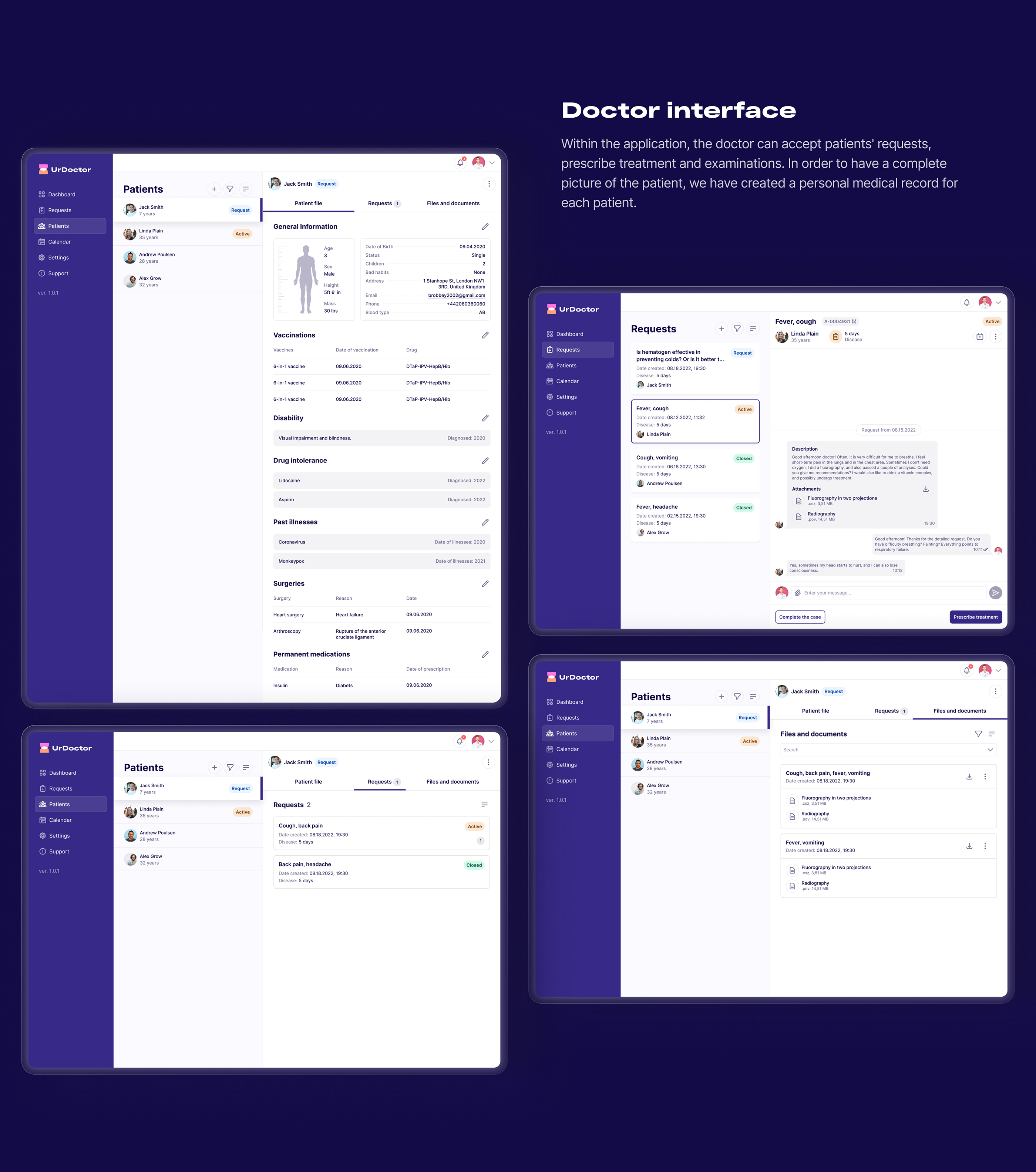 Doctor & Patient App UI/UX Case Study — Изображение №20 — Интерфейсы на Dprofile