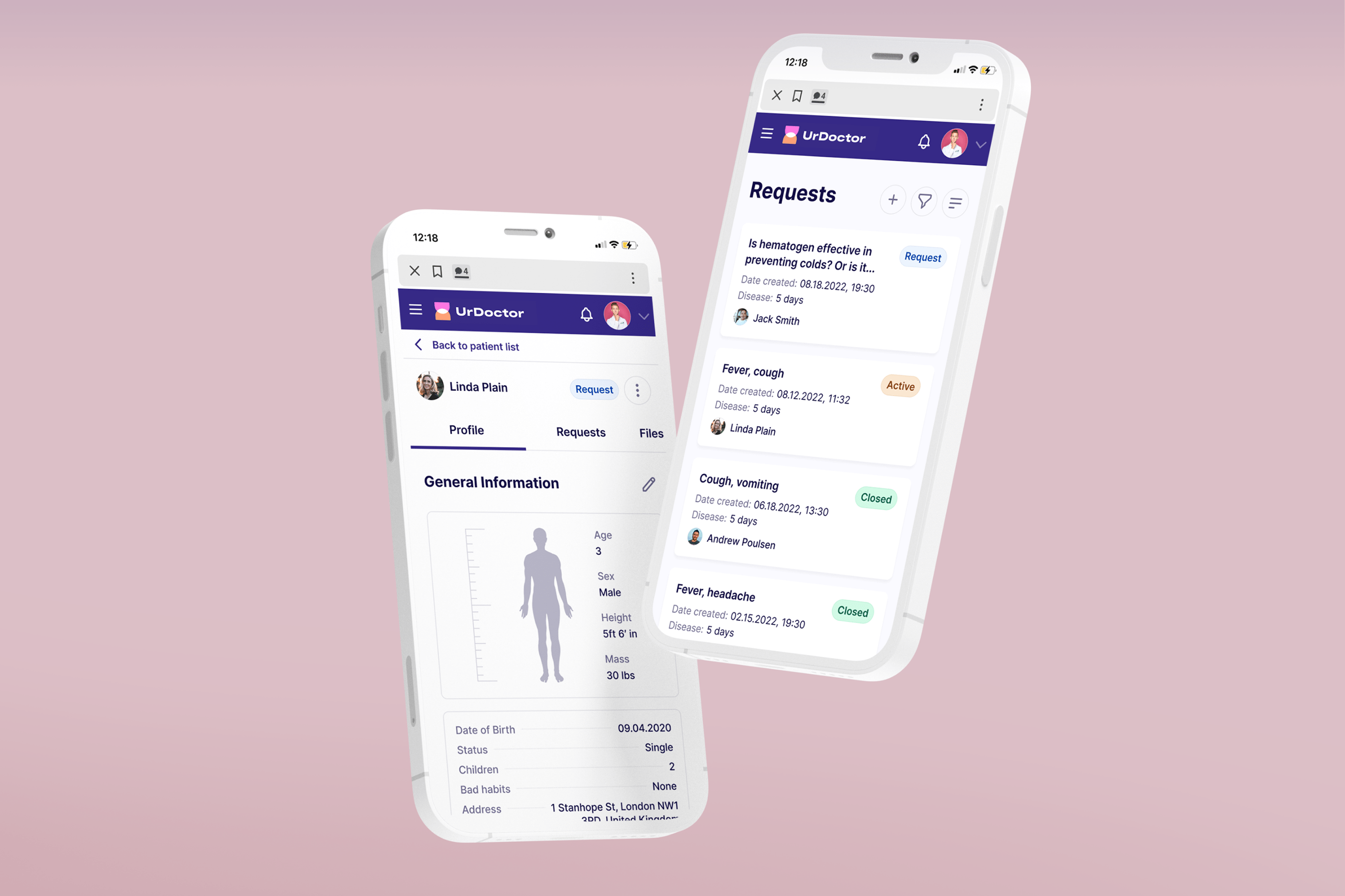 Doctor & Patient App UI/UX Case Study — Изображение №13 — Интерфейсы на Dprofile