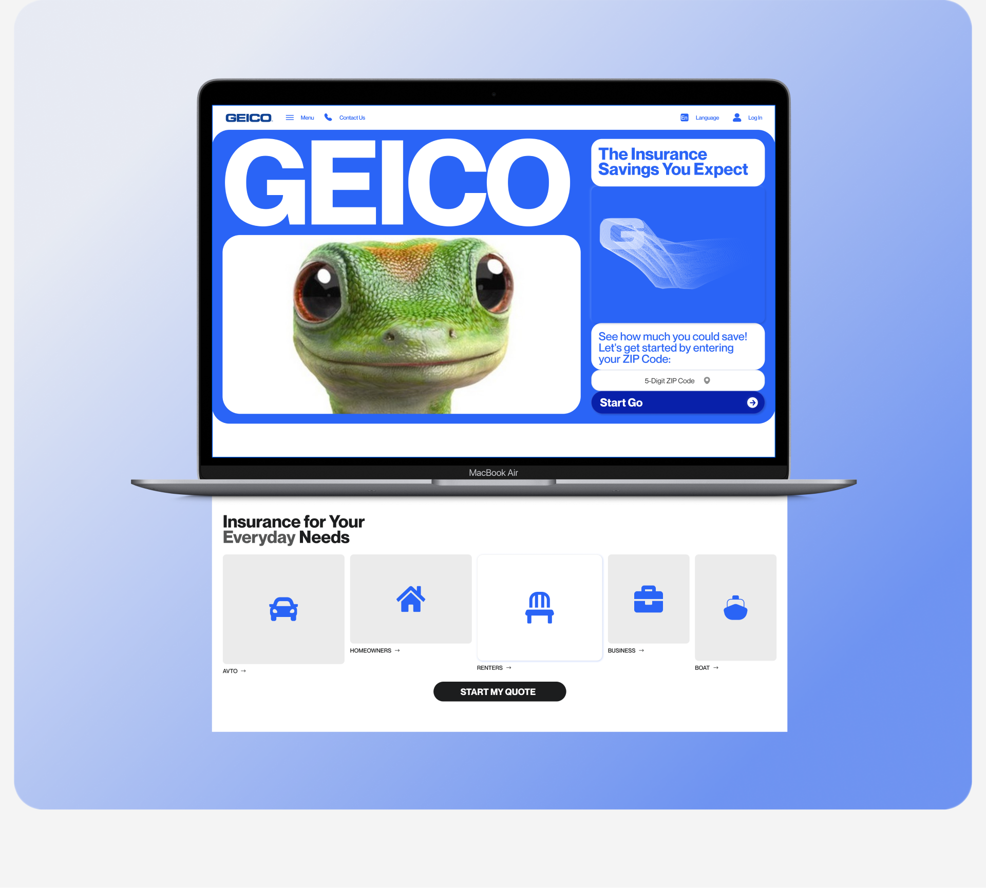 GEICO Concept LANDING Page — Изображение №2 — Интерфейсы на Dprofile