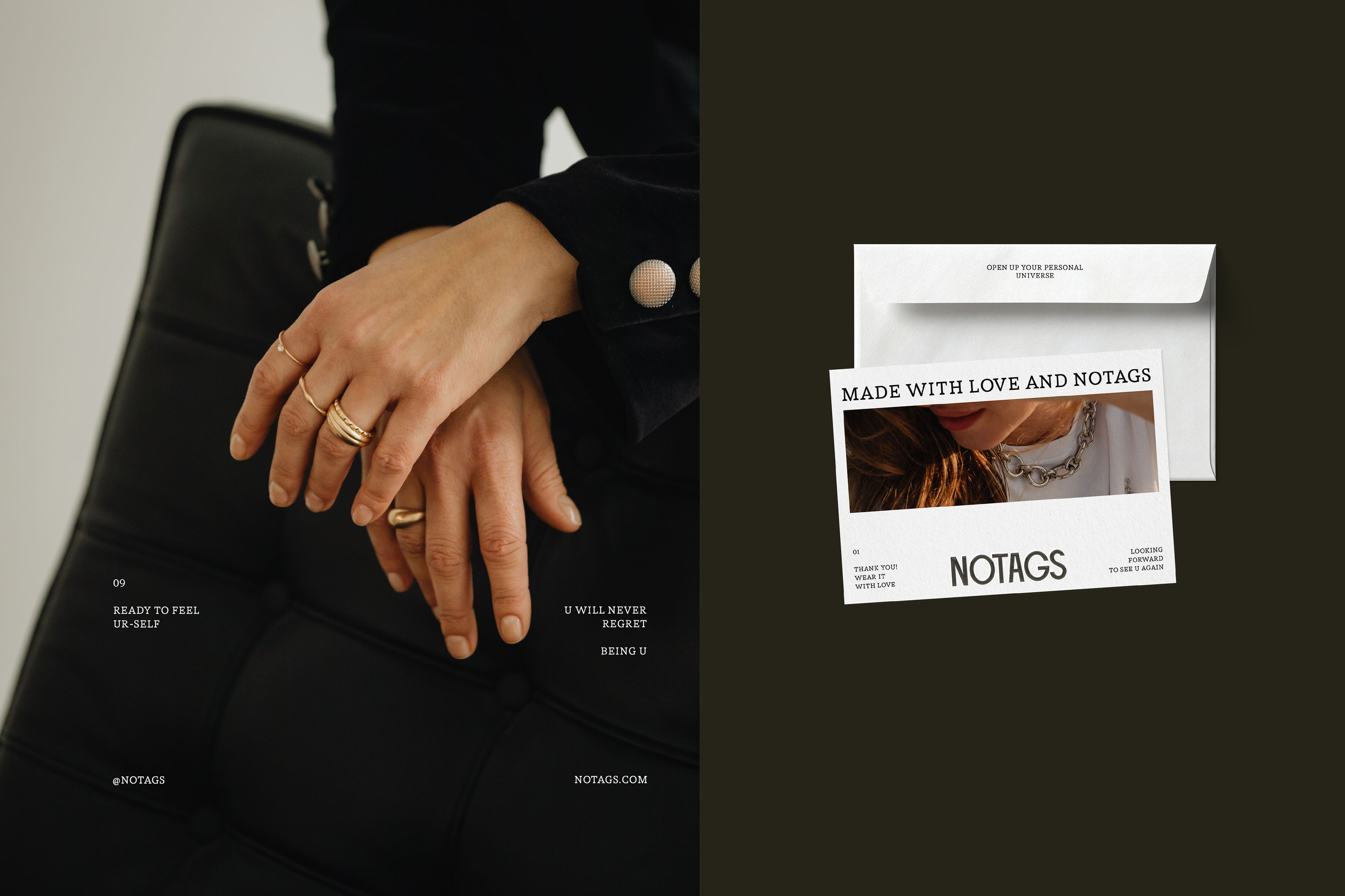 NOTAGS/ VISUAL IDENTITY/ JEWERLY — Изображение №3 — Брендинг на Dprofile