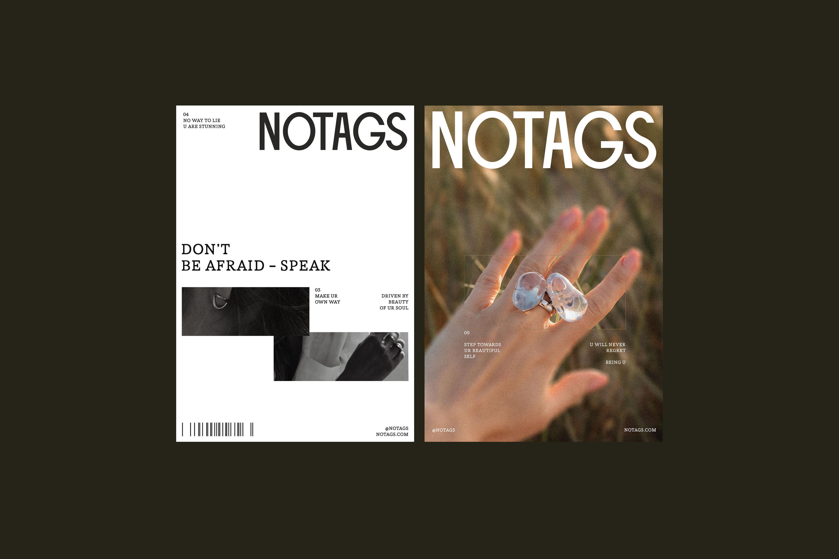 NOTAGS/ VISUAL IDENTITY/ JEWERLY — Изображение №7 — Брендинг на Dprofile