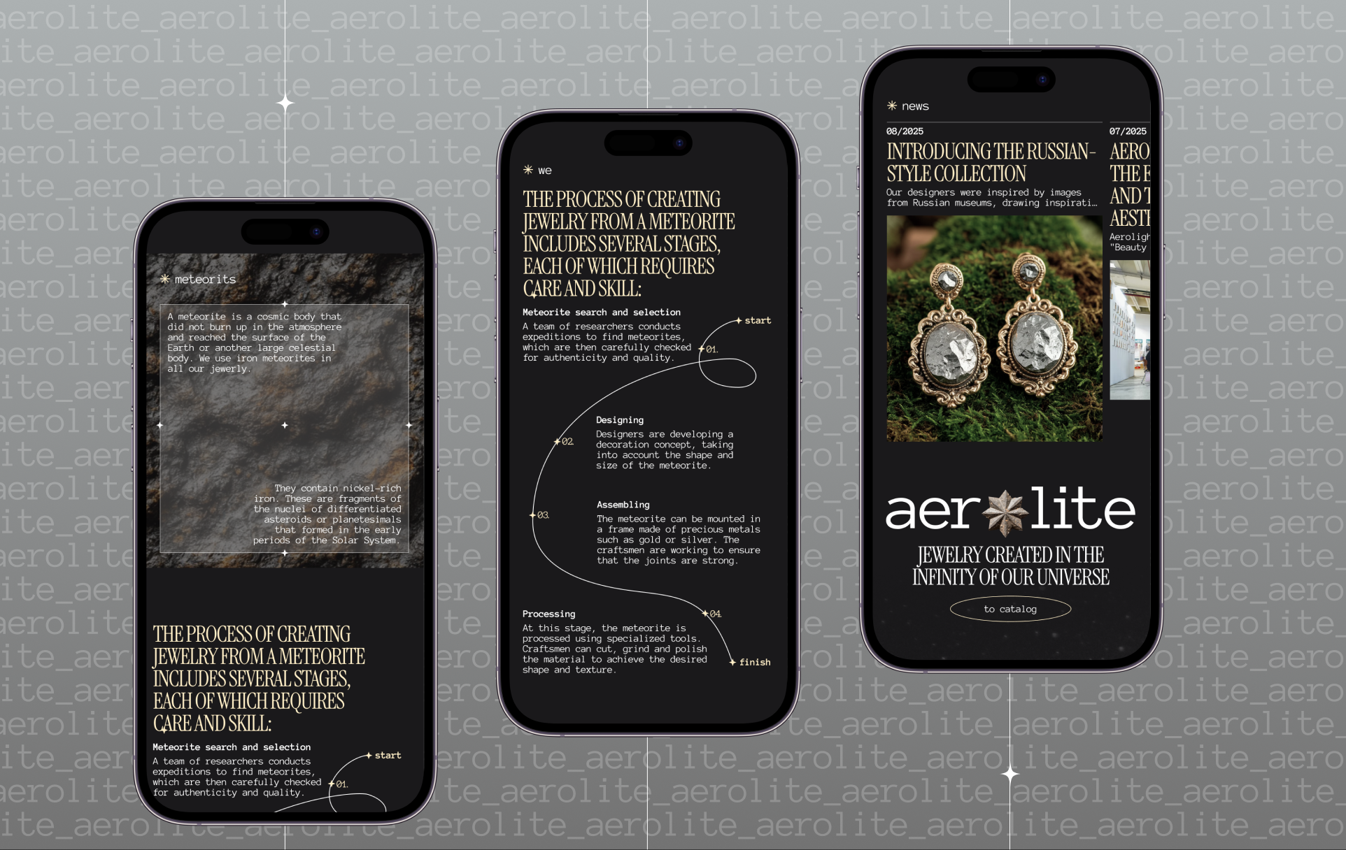 Aerolite | Интернет-магазин украшений — Изображение №8 — Интерфейсы, Брендинг на Dprofile