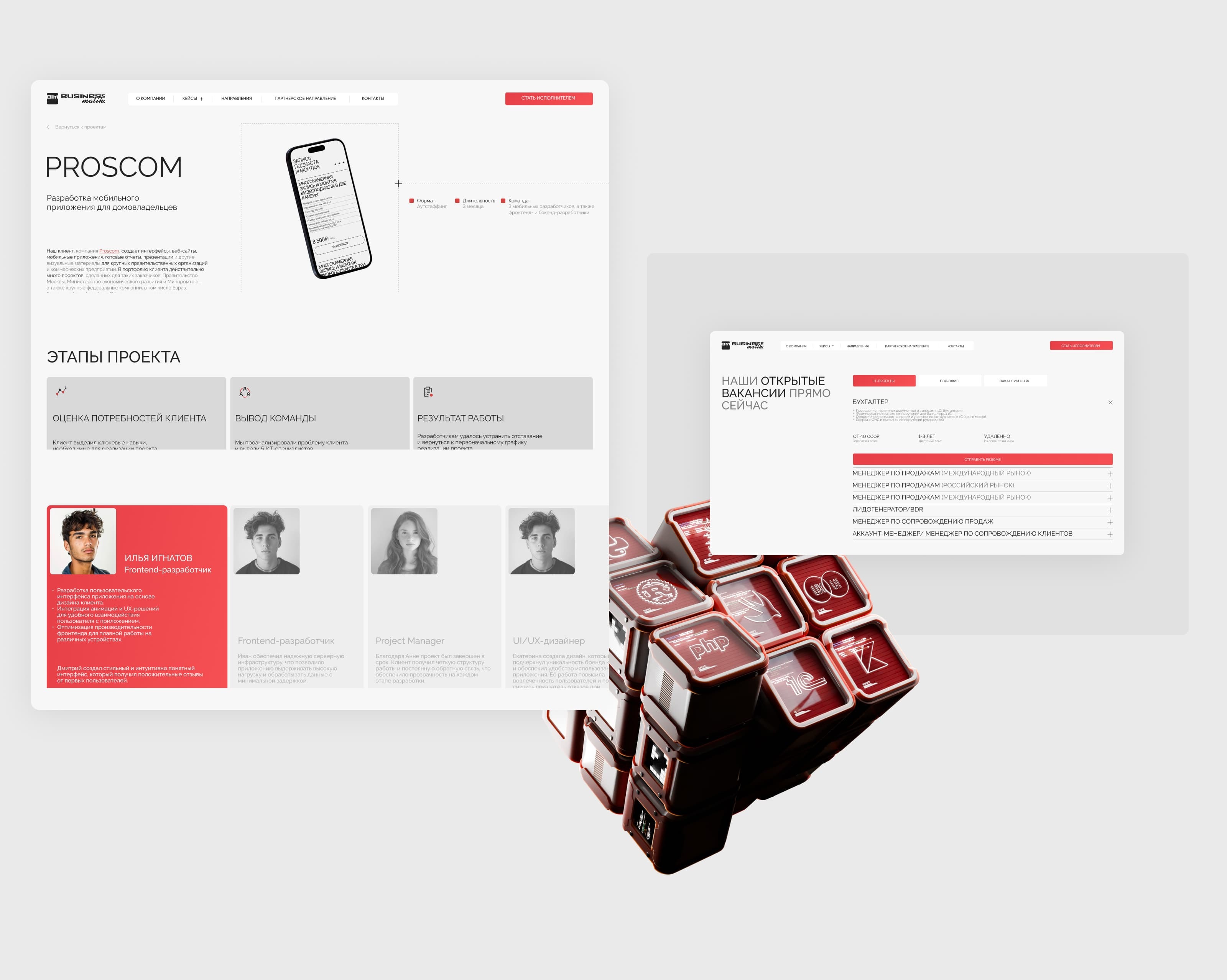 BUSINESS MATIKA | WEB DESIGN — Изображение №13 — Интерфейсы, Анимация на Dprofile