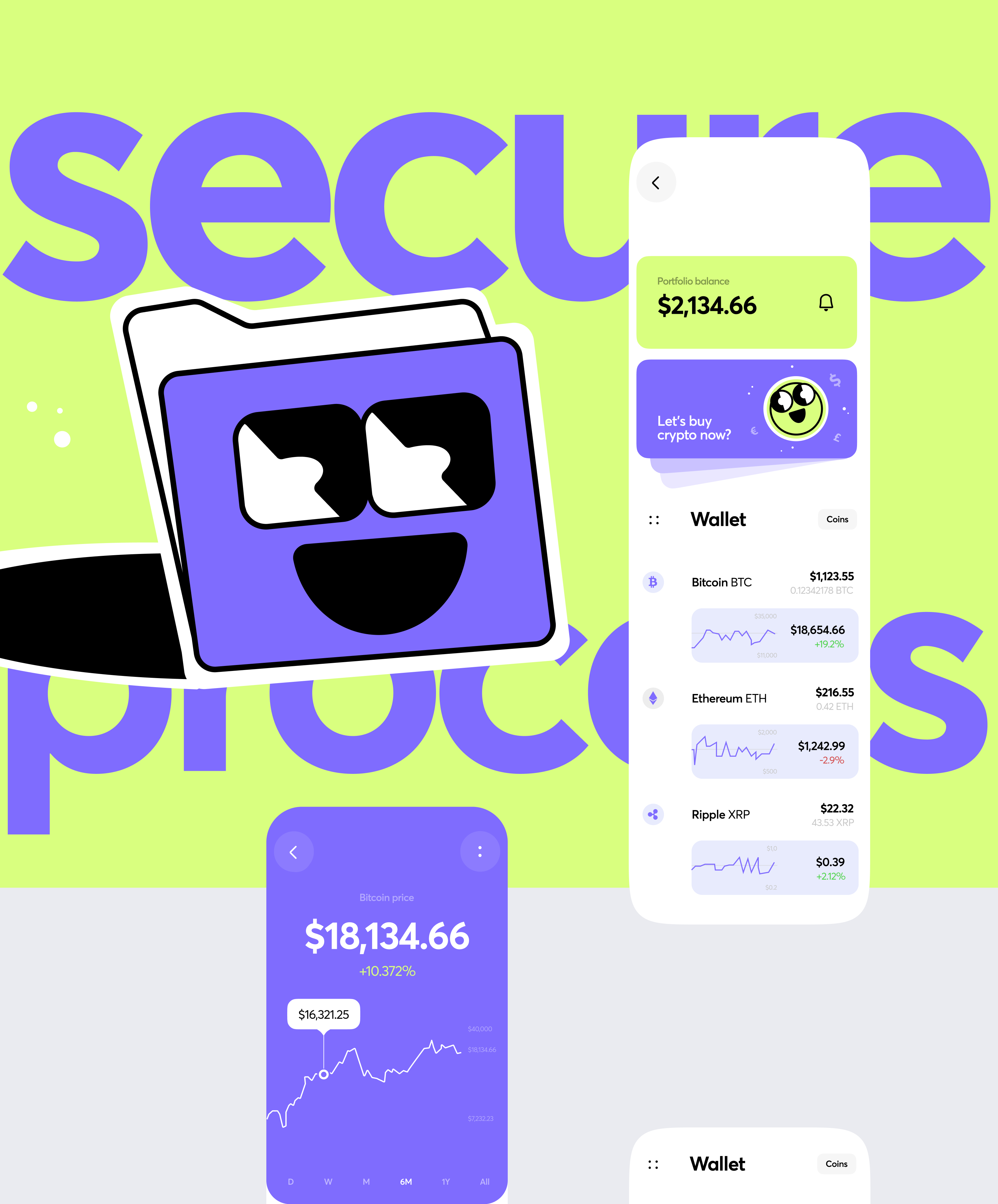 WorthWallet - MVP IOS crypto wallet — Изображение №6 — Интерфейсы, Брендинг, Иллюстрация на Dprofile