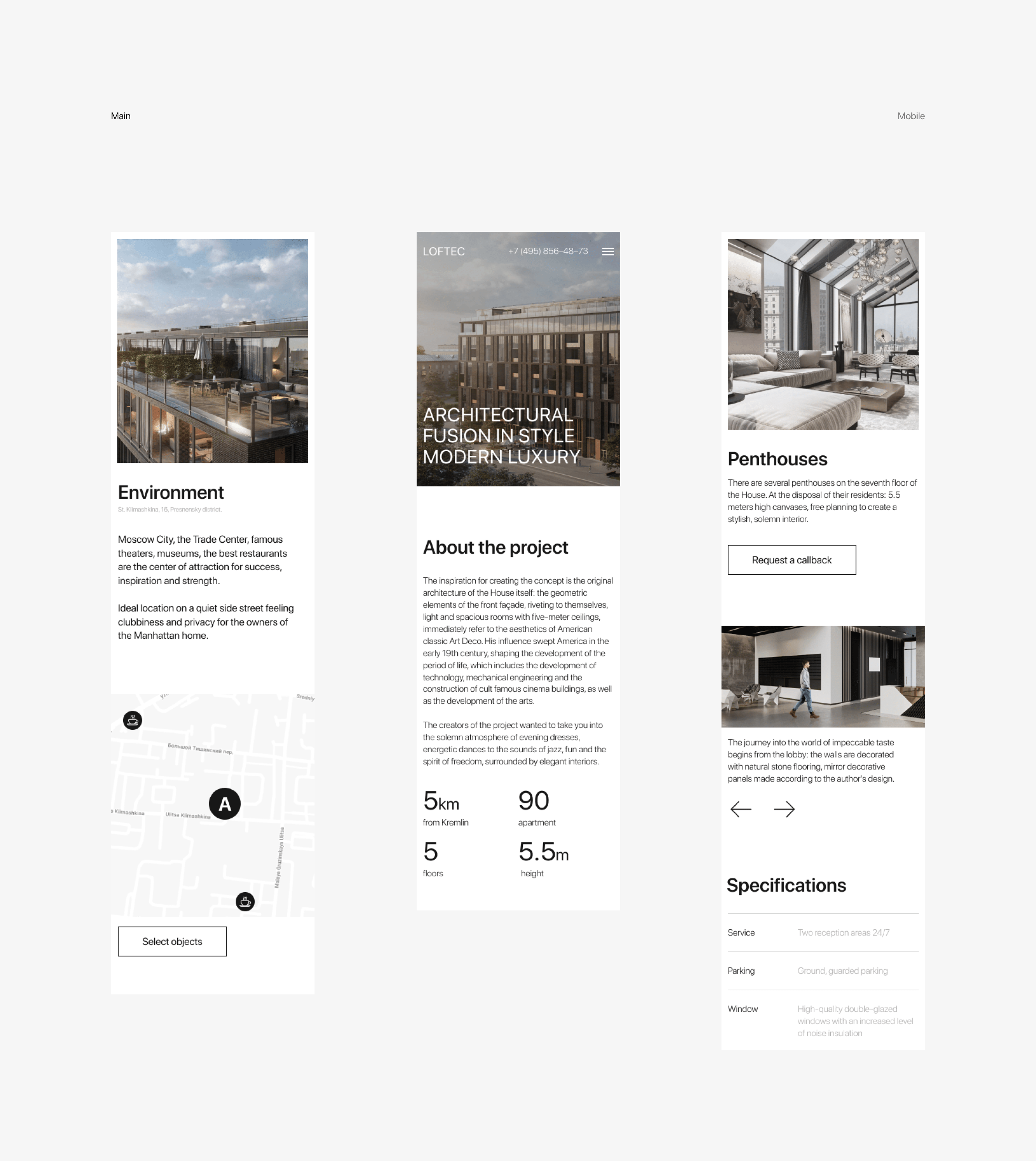 LOFTEC – Premium Estate Website — Изображение №4 — Интерфейсы на Dprofile