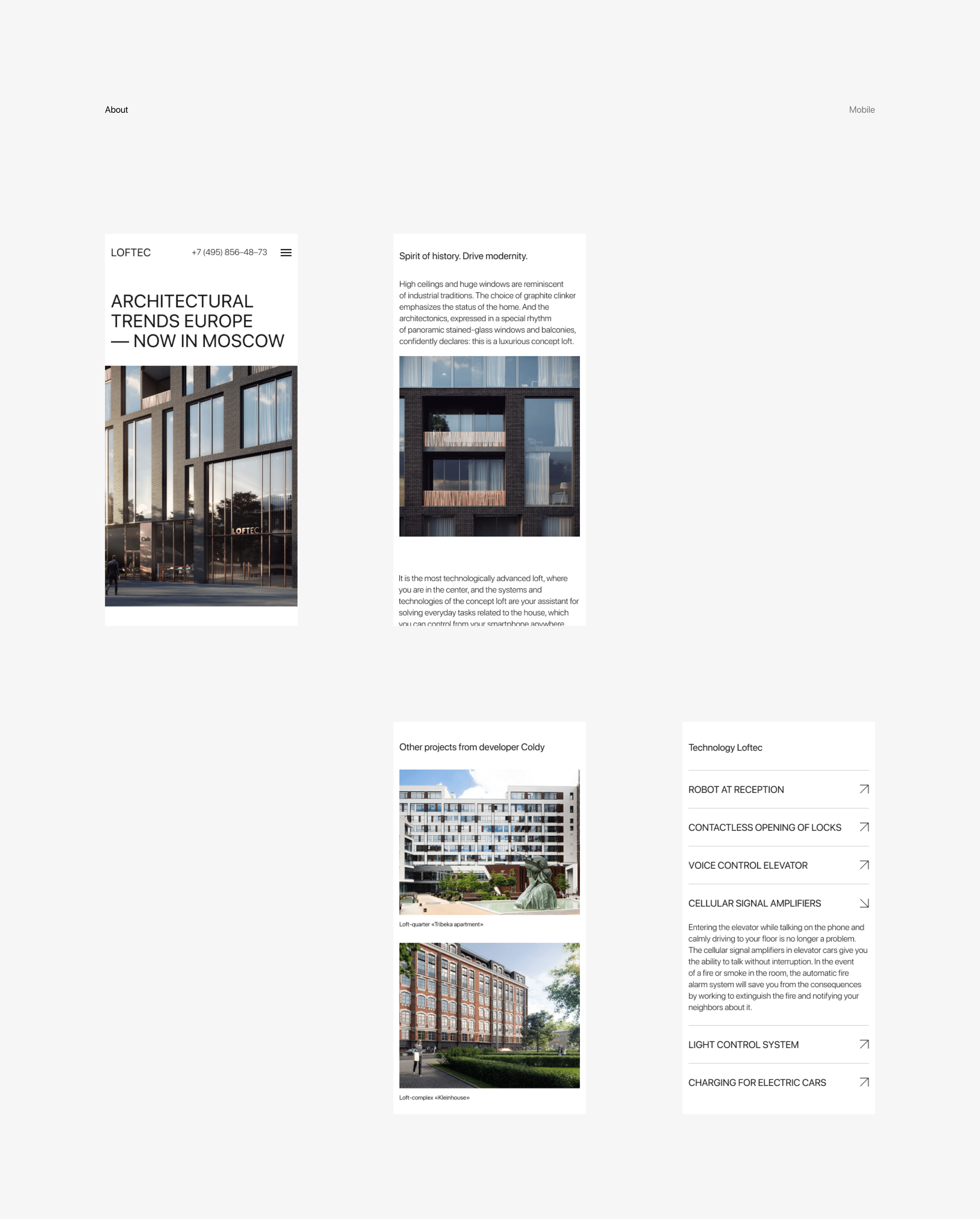 LOFTEC – Premium Estate Website — Изображение №8 — Интерфейсы на Dprofile