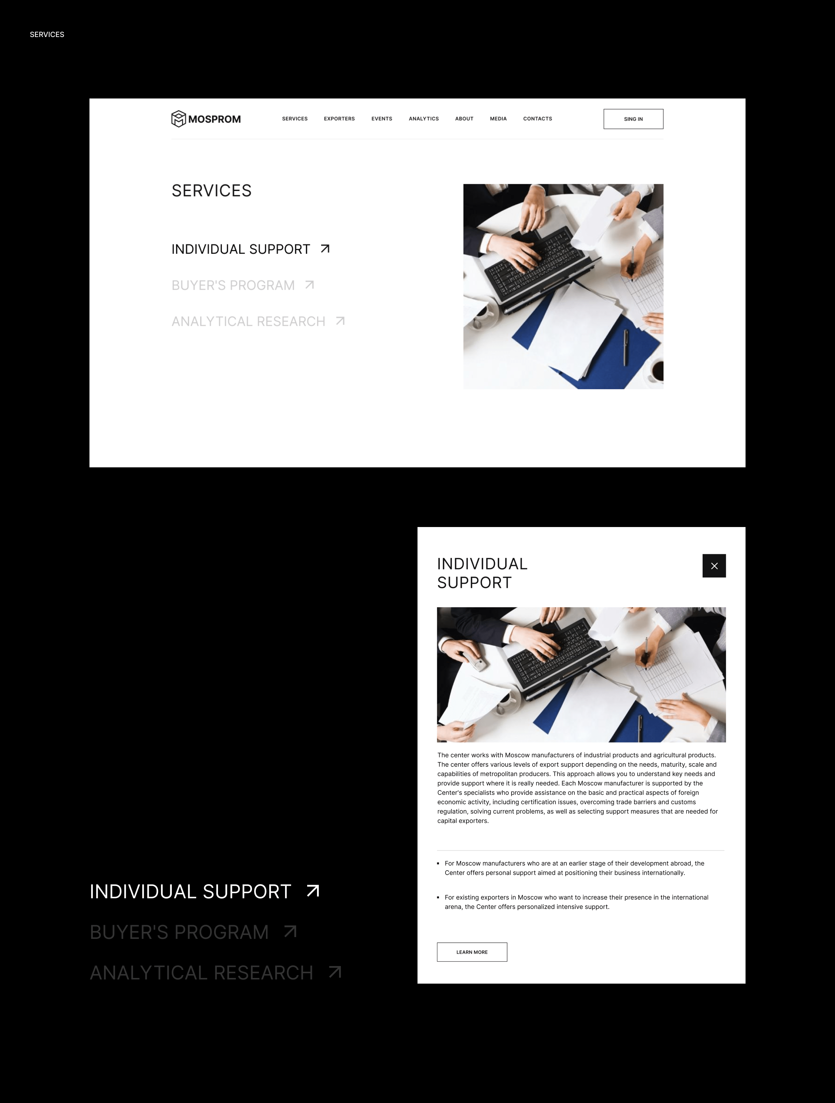 MOSPROM — CORPORATE WEBSITE — Изображение №10 — Интерфейсы, Анимация на Dprofile