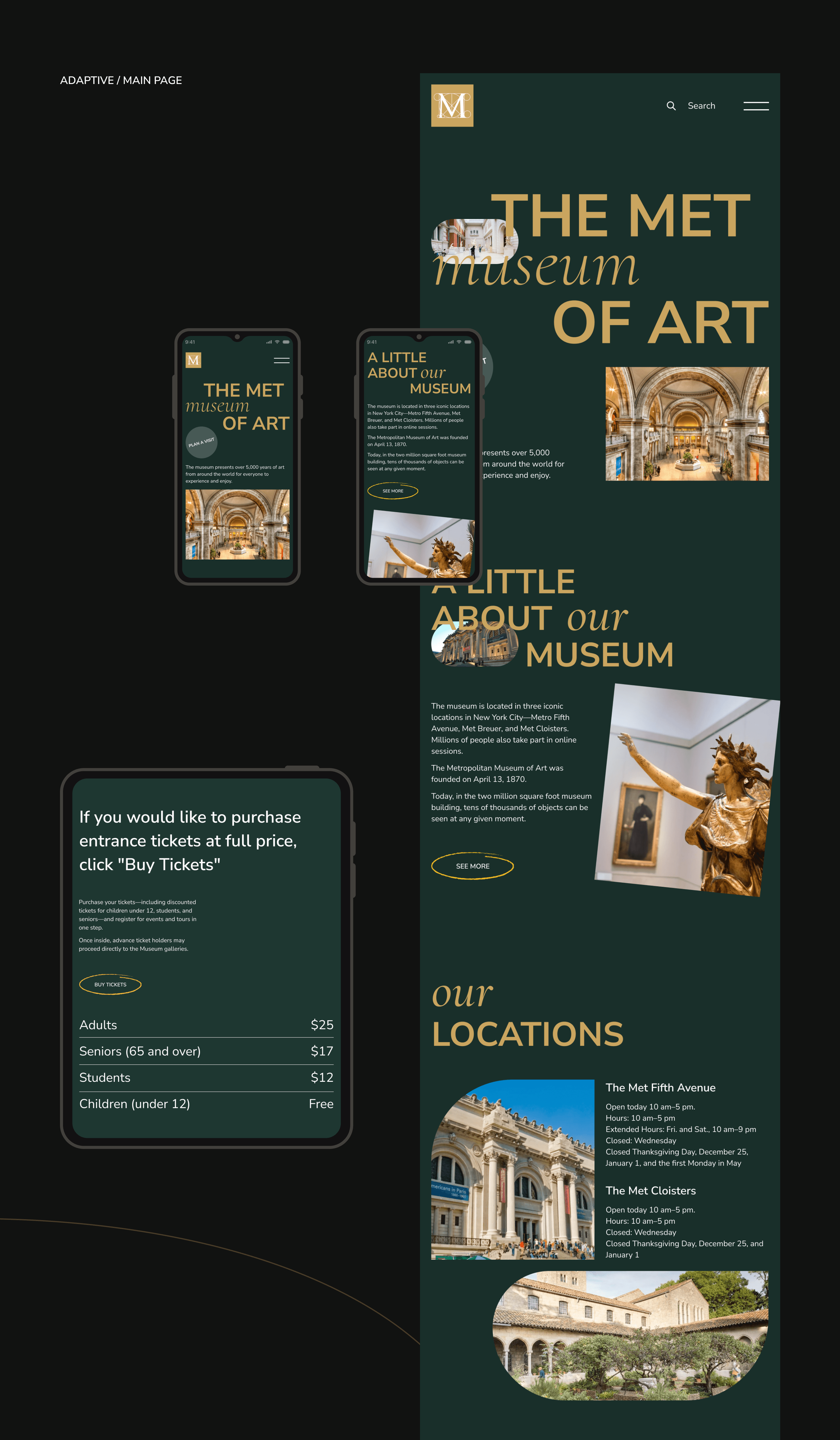 Metropolitan museum of art. Web concept — Изображение №6 — Интерфейсы, Анимация на Dprofile