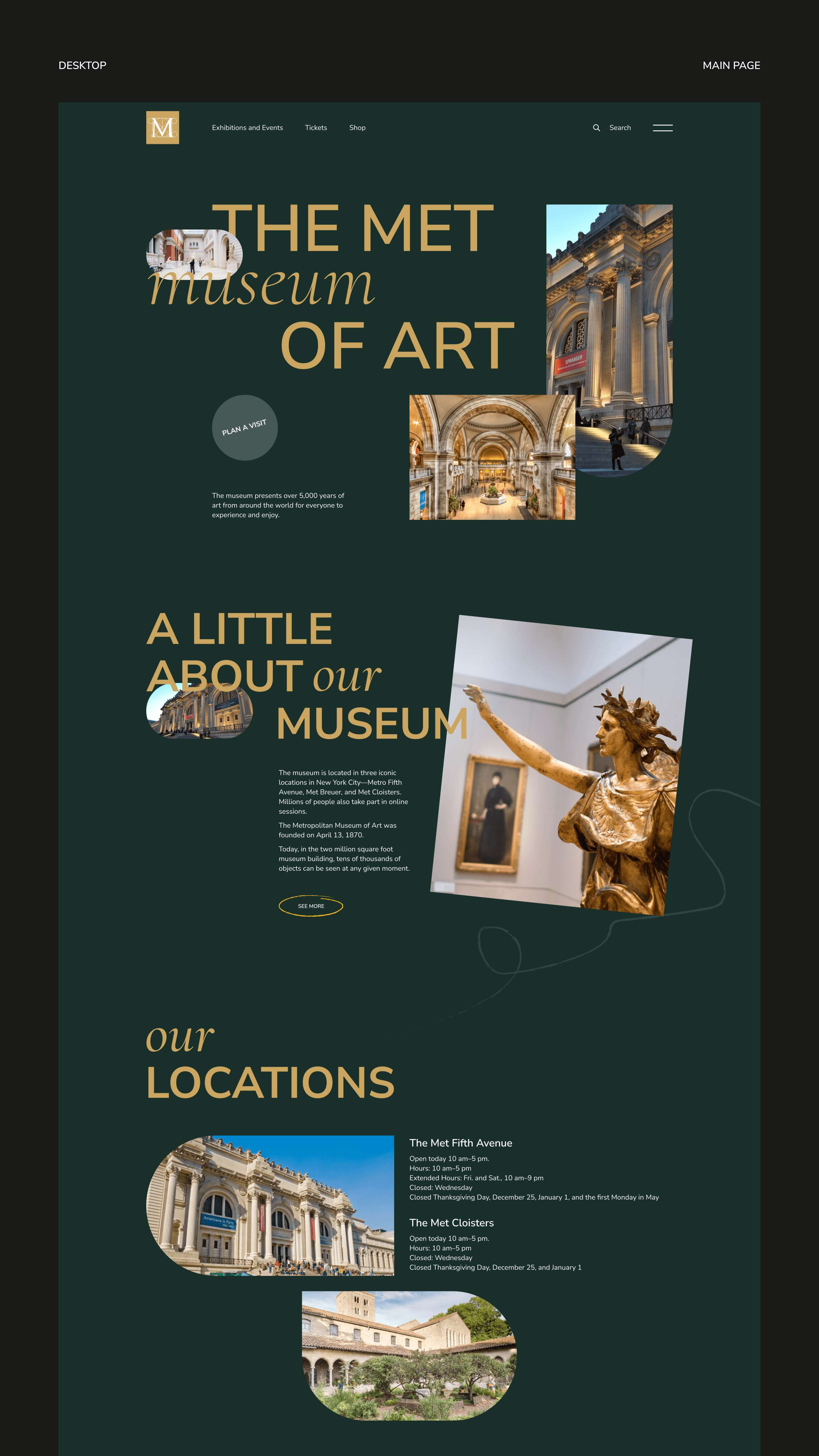 Metropolitan museum of art. Web concept — Изображение №3 — Интерфейсы, Анимация на Dprofile