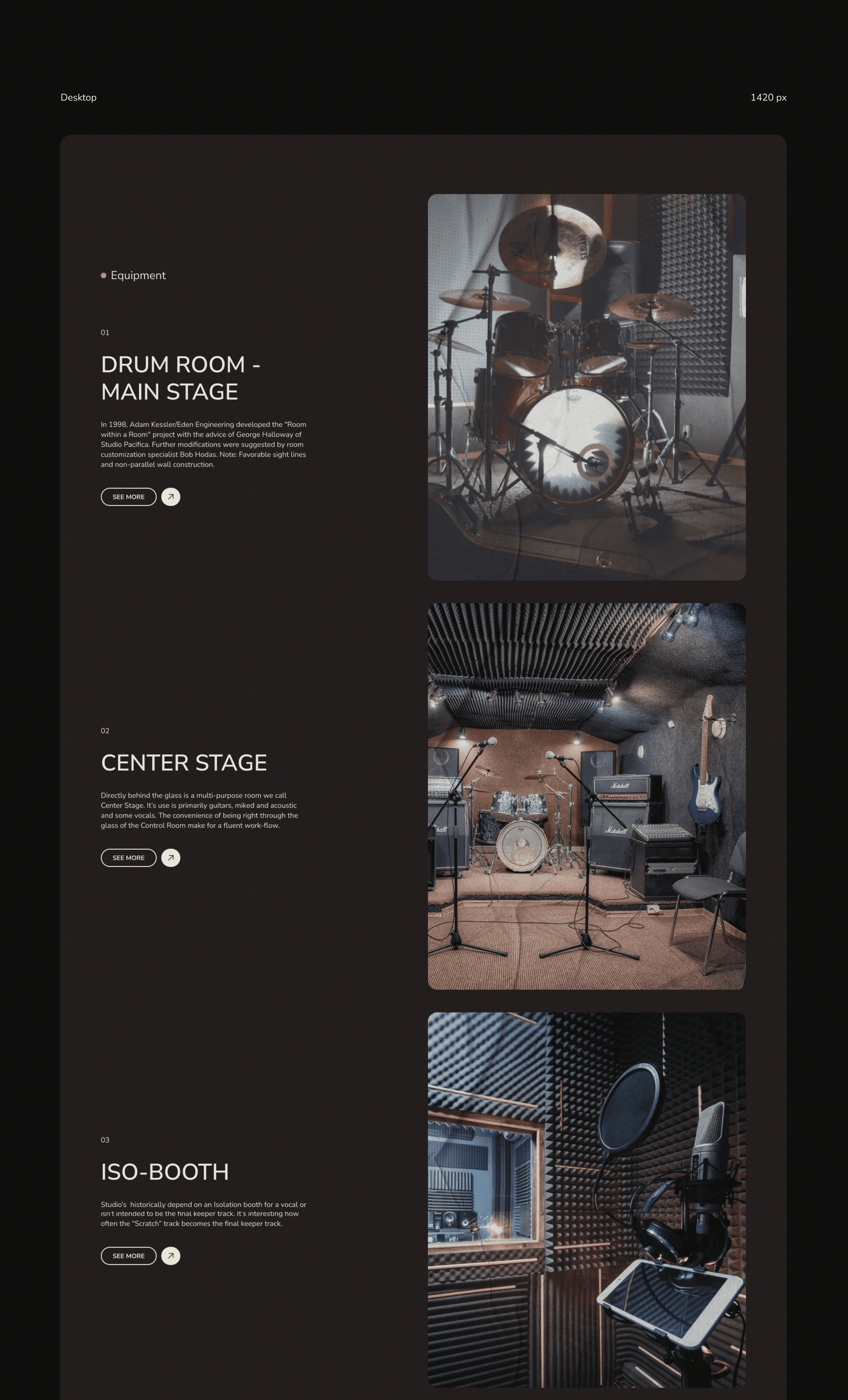 Mirror sound studio — concept — Изображение №8 — Интерфейсы, Анимация на Dprofile