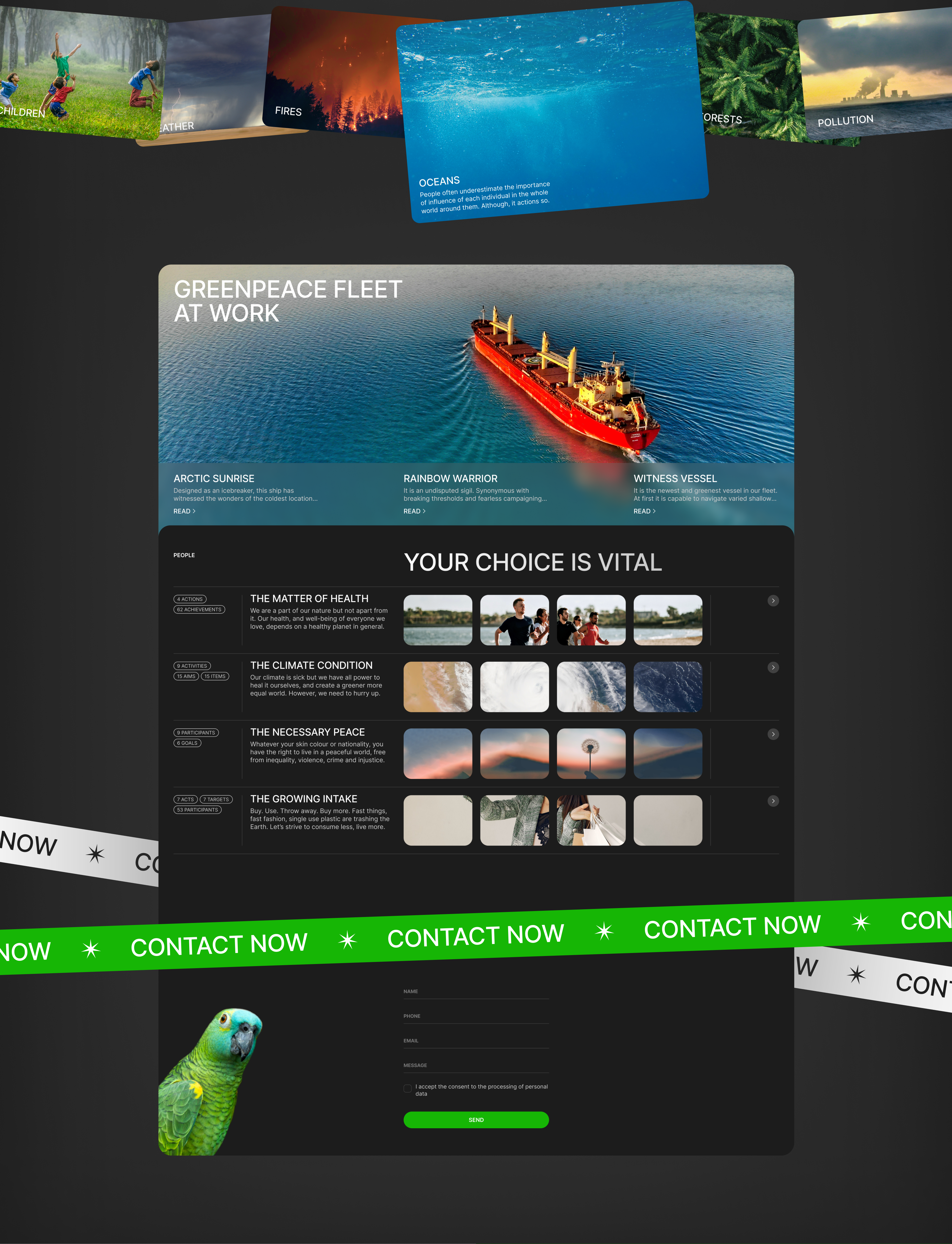 Greenpeace | redesign — Изображение №7 — Интерфейсы на Dprofile